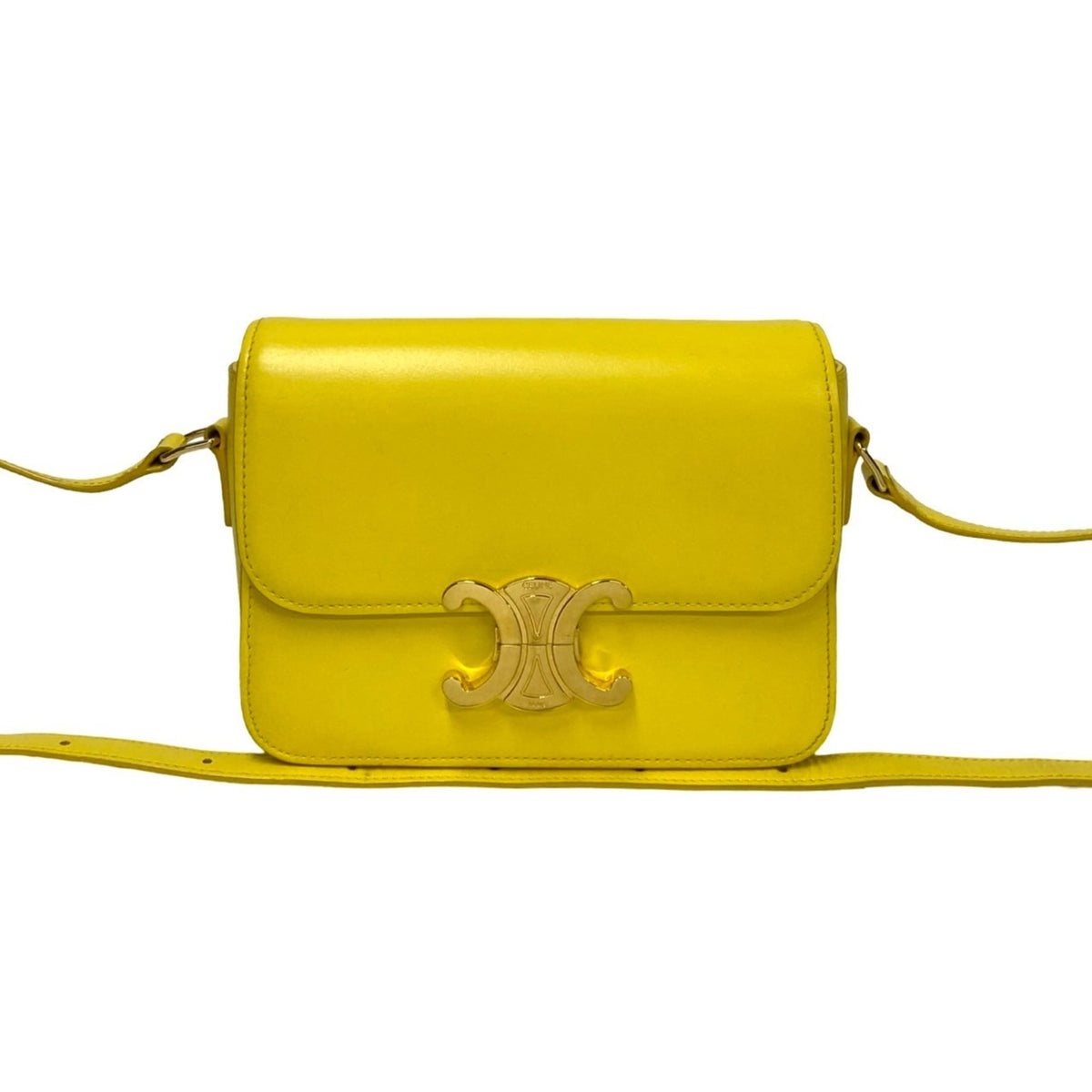 Celine Yellow Leather Pochette Shoulder Bag (Pre-Owned)
