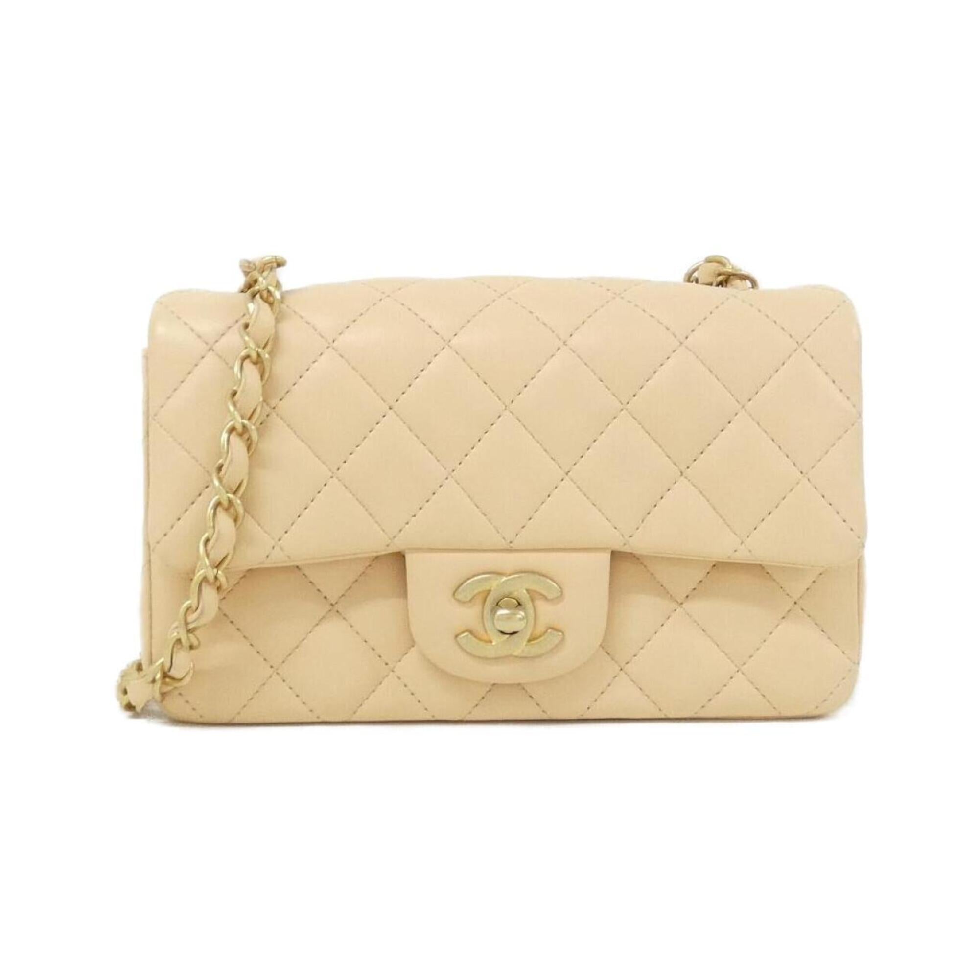 Chanel Beige Leather Shoulder Bag (Pre-Owned)