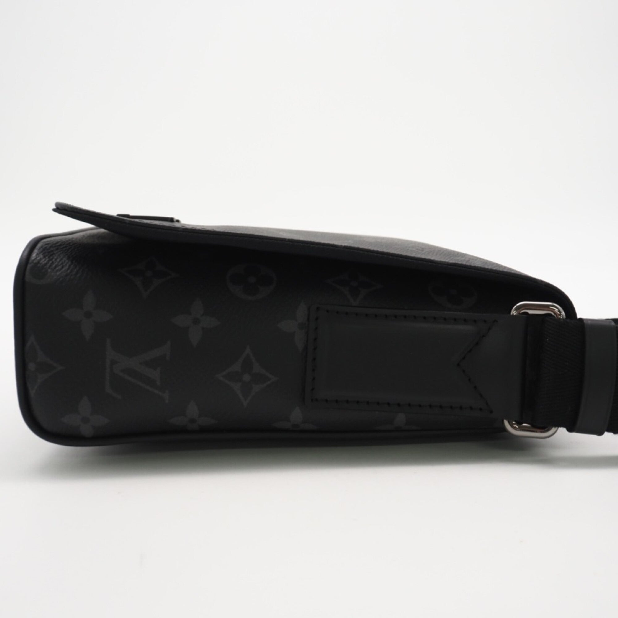 Louis Vuitton Black Gray Monogram Eclipse Leather Shoulder Bag (Pre-Owned)