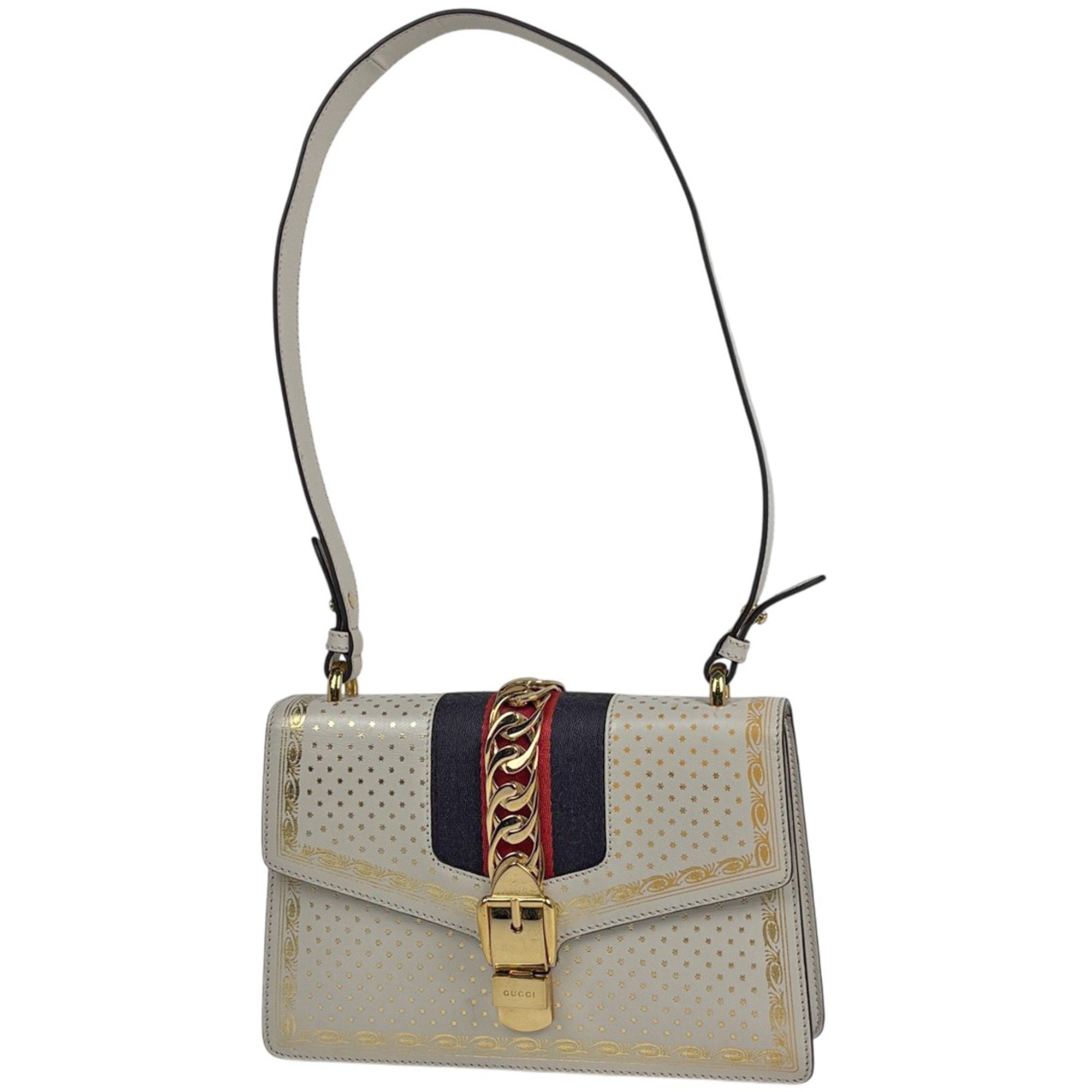 Gucci Ivory Leather Shoulder Bag (Pre-Owned)