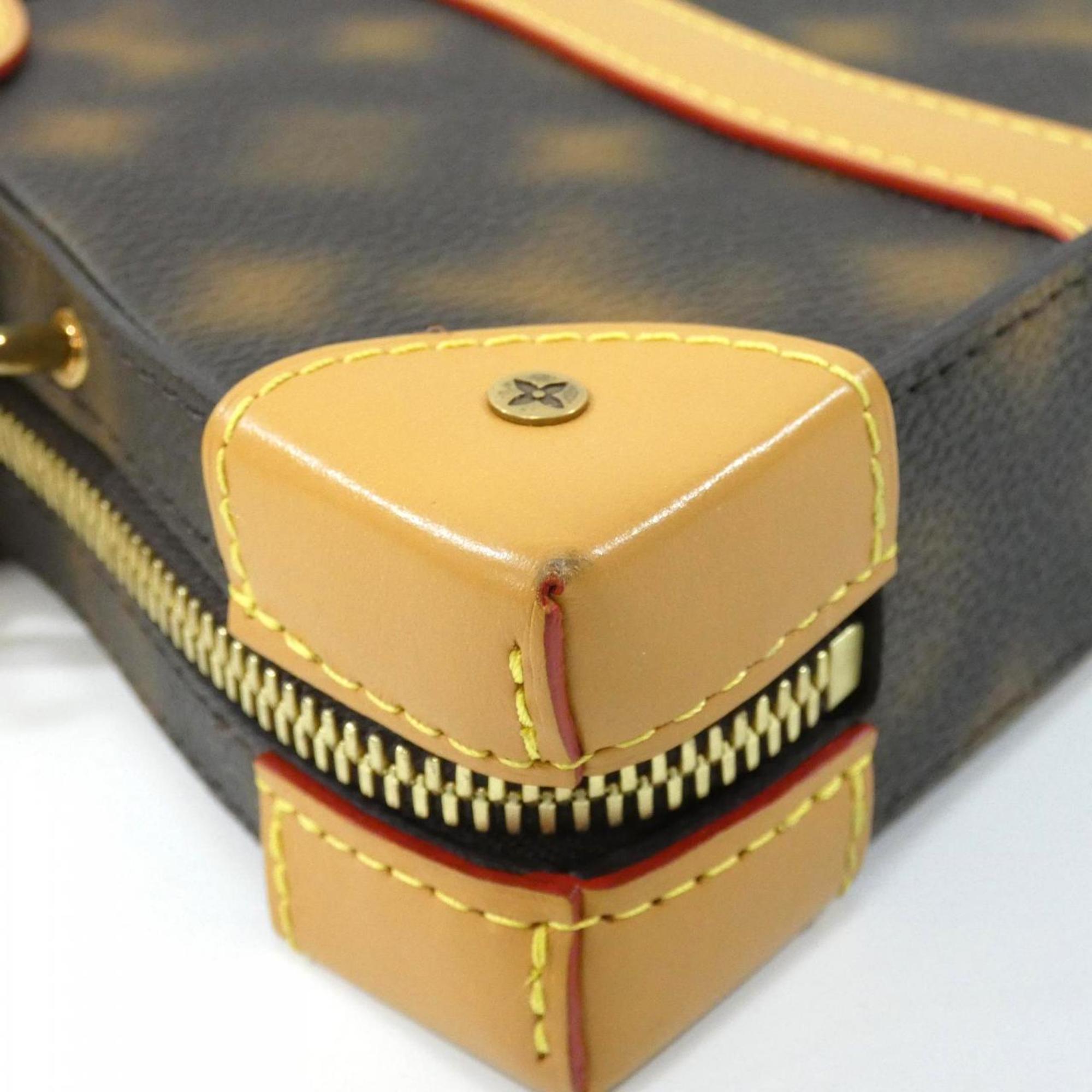 Louis Vuitton Marron Coated Canvas Shoulder Bag (Pre-Owned)