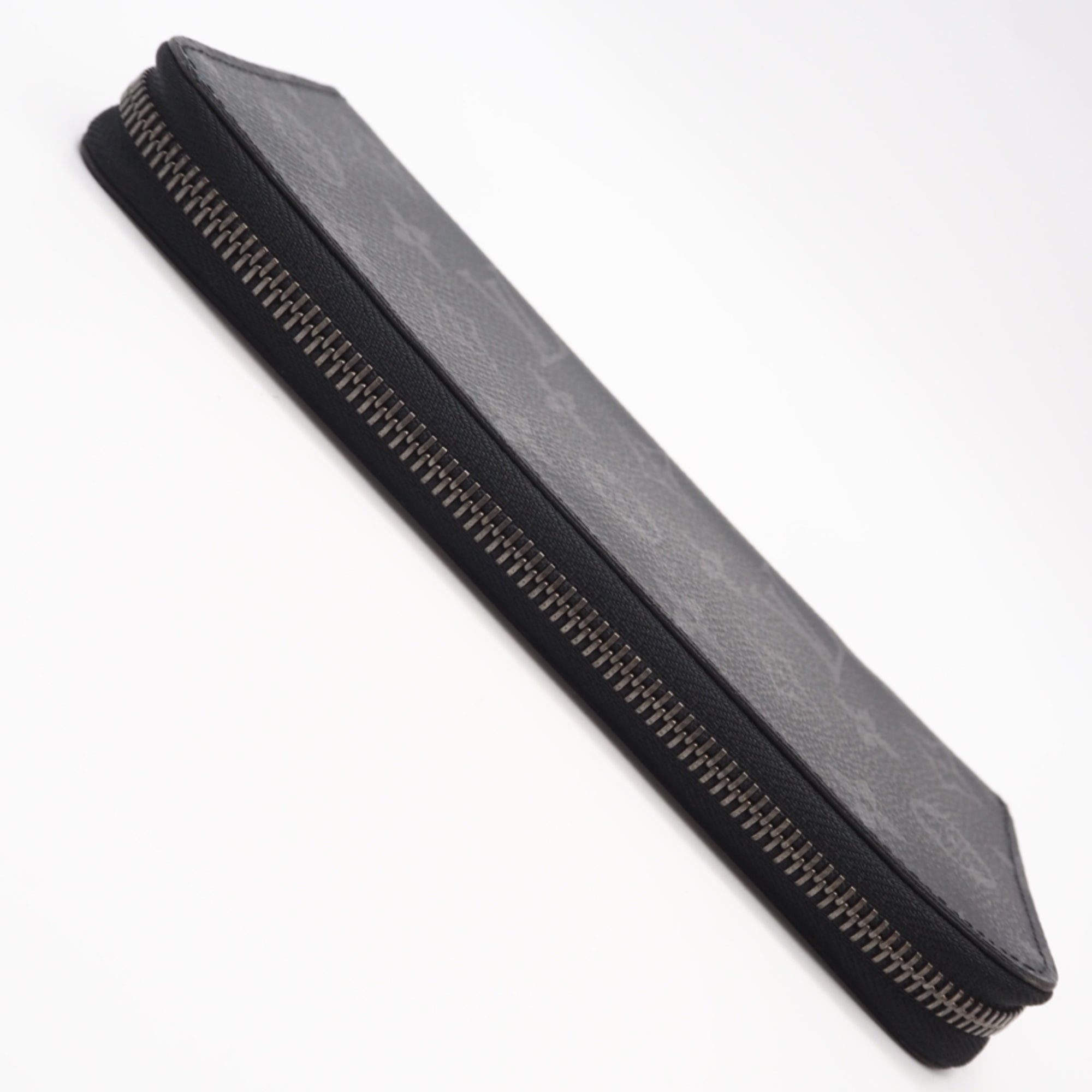 Louis Vuitton Black Gray Coated Canvas Leather Long Wallet (Bi-Fold) (Pre-Owned)