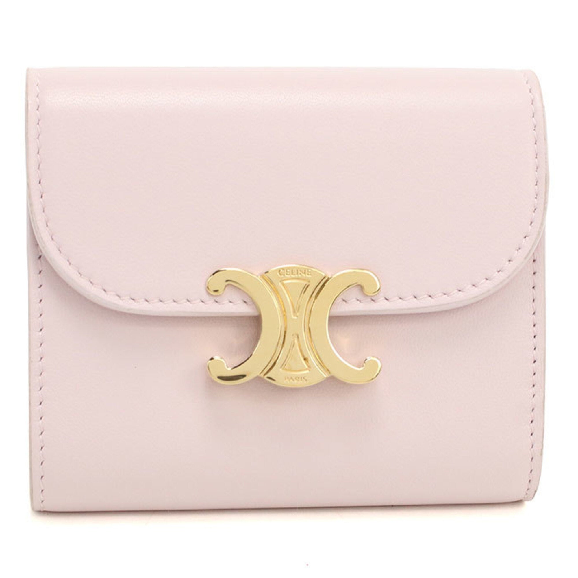 Celine Pink Leather Wallet (Tri-Fold) (Pre-Owned)