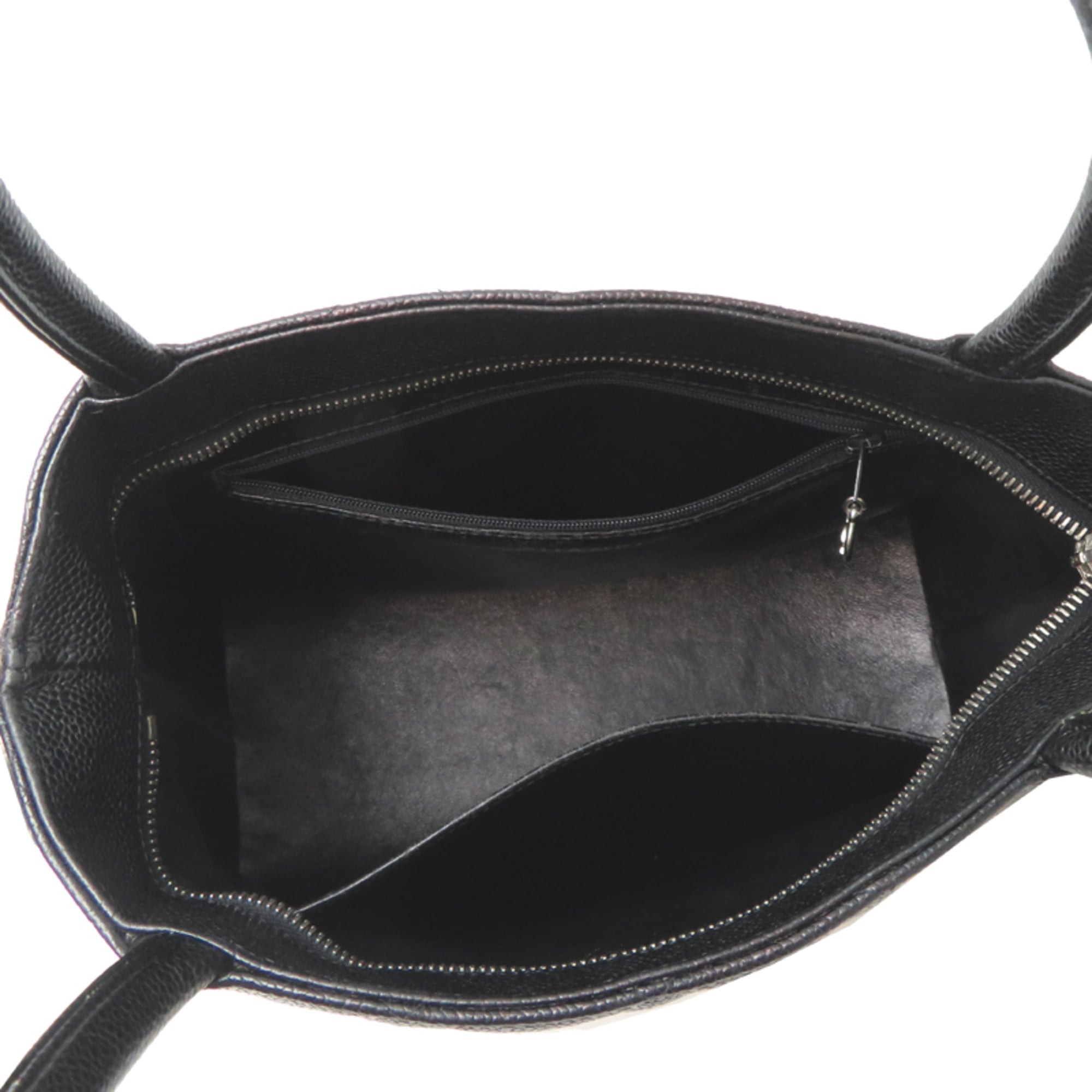 Chanel Black Grained Calfskin Tote Bag (Pre-Owned)