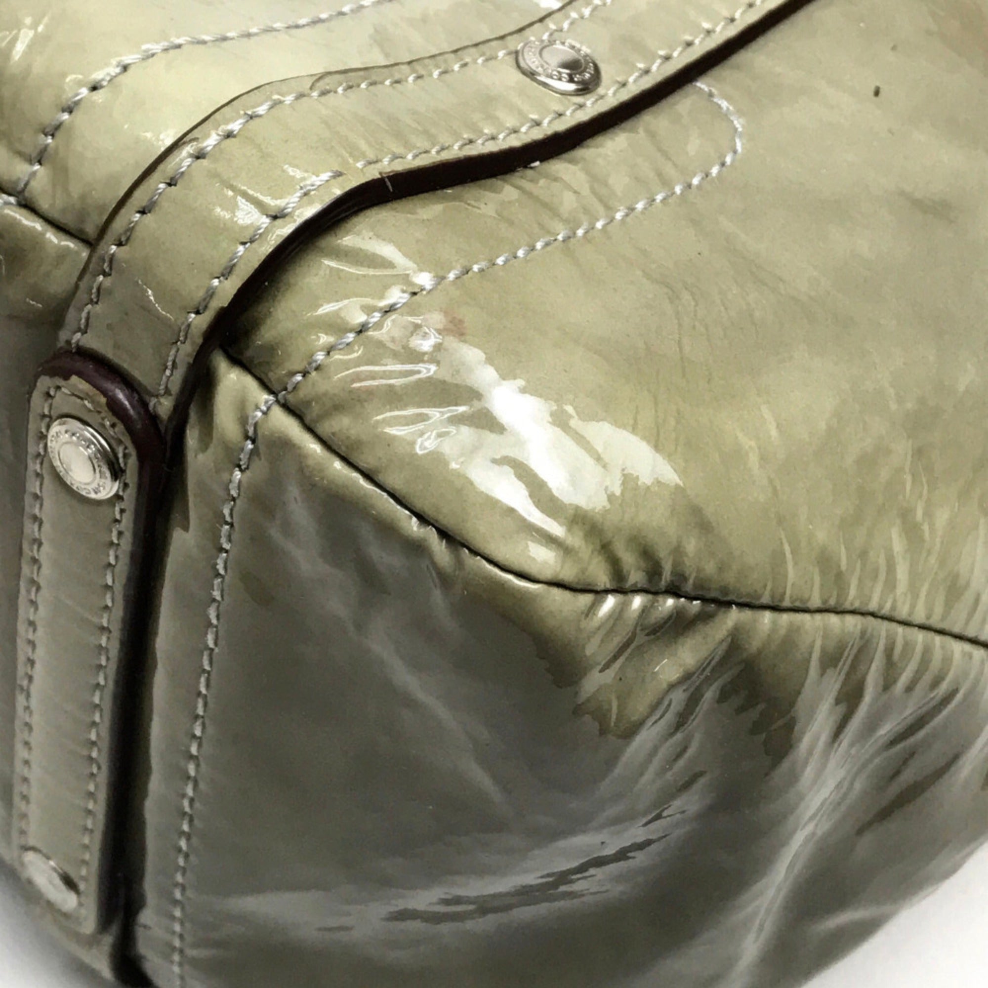 Coach Gray Leather Shoulder Bag (Pre-Owned)
