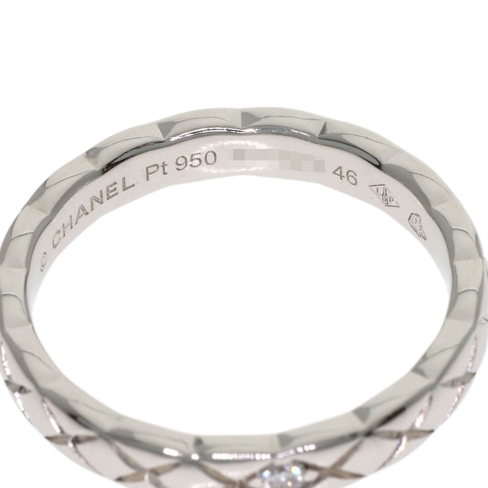 Chanel Platinum 950 Band Ring (Pre-Owned)