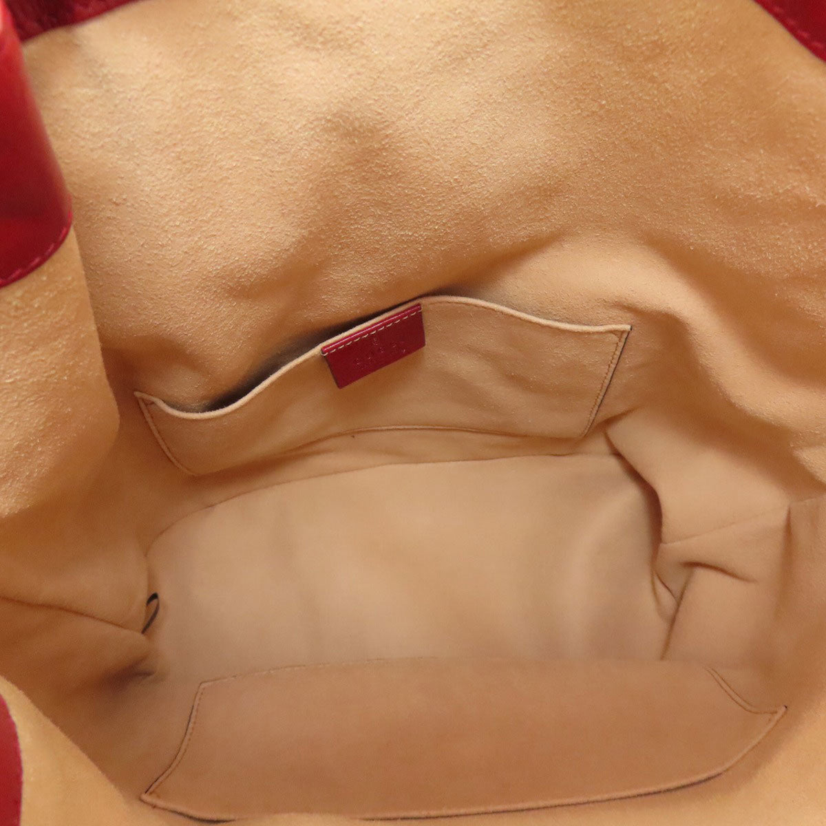 Gucci Red Color Leather Shoulder Bag (Pre-Owned)
