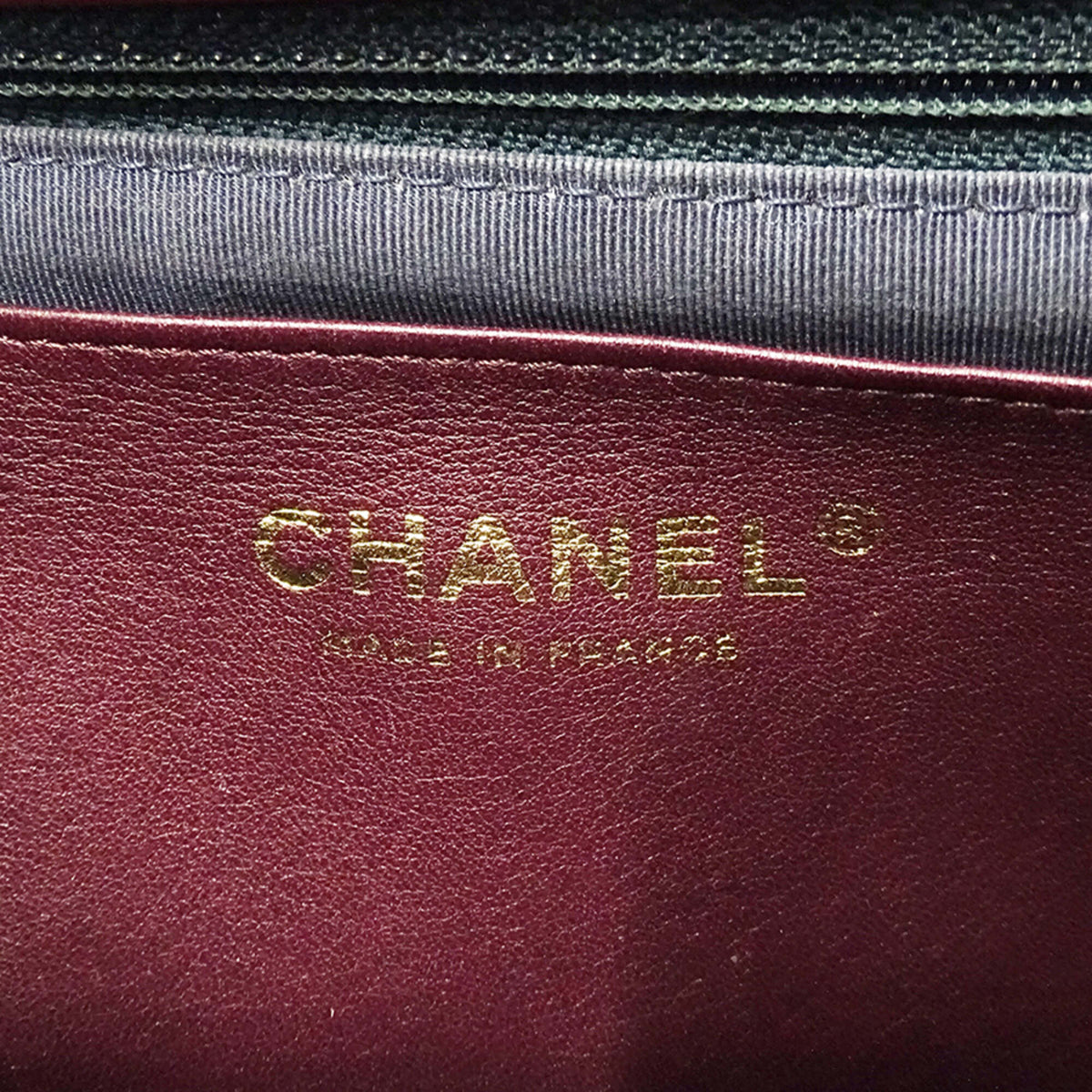 Chanel Blue Green Leather Handbag Shoulder Bag (Pre-Owned)