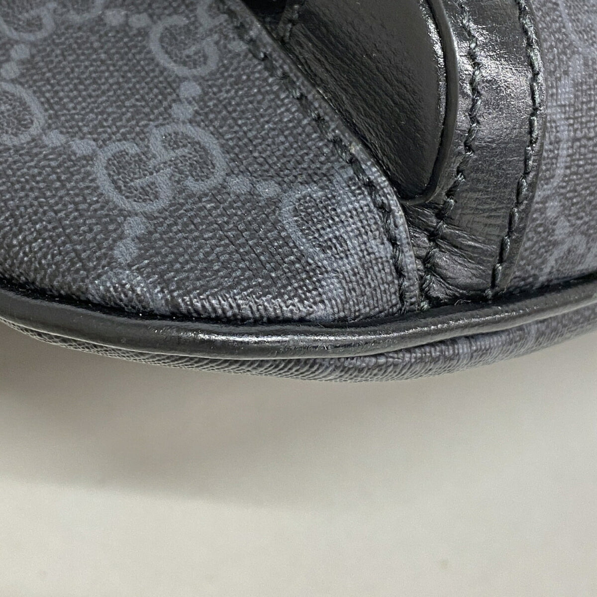 Gucci Black Gray Pvc Fanny Pack (Pre-Owned)