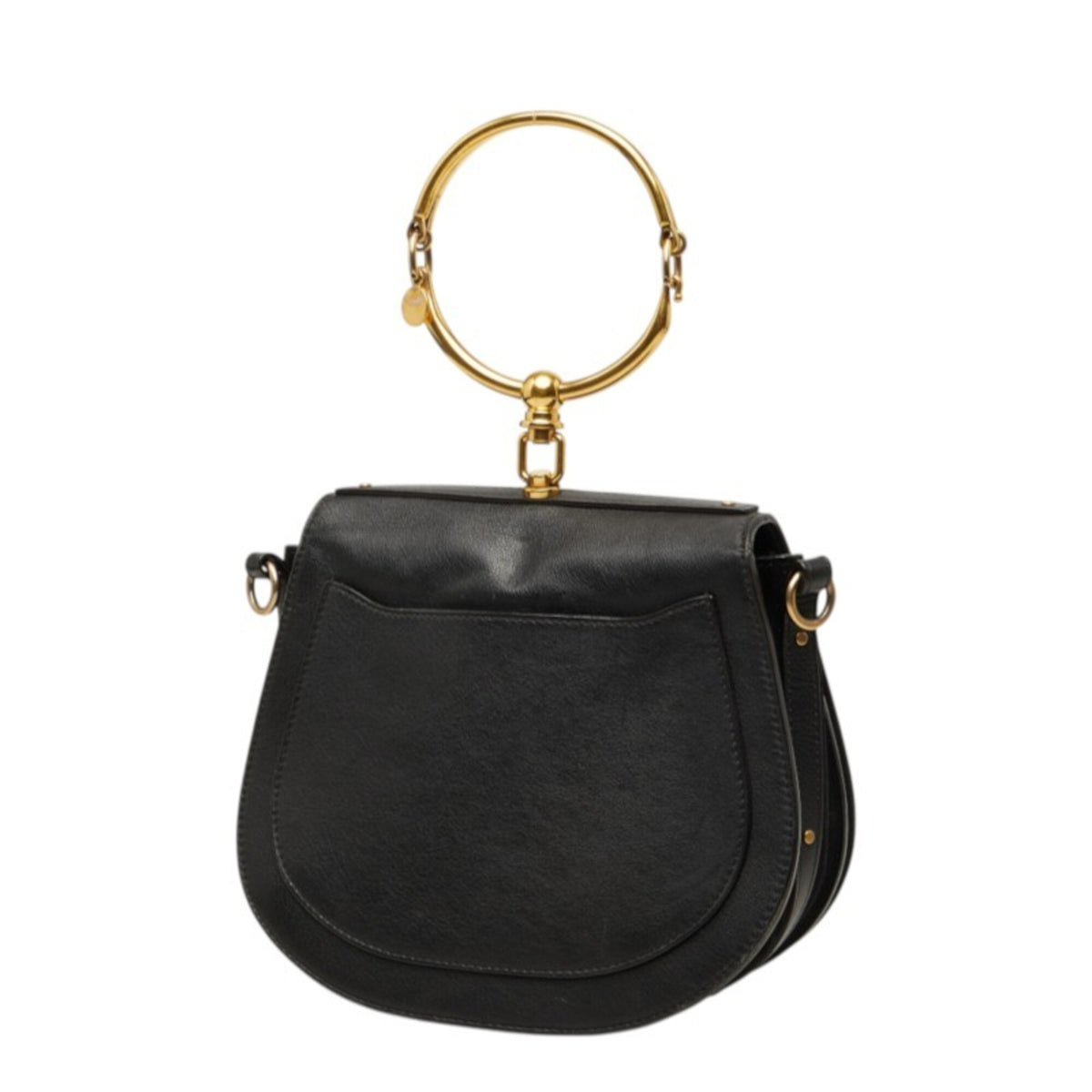 Chloé Black Leather Handbag Shoulder Bag (Pre-Owned)