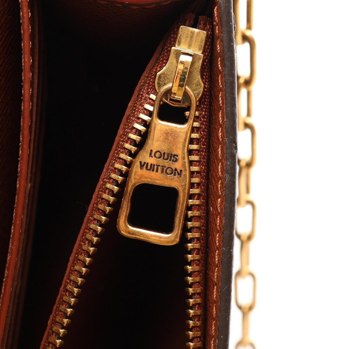 Louis Vuitton Brown Coated Canvas Leather Fanny Pack Handbag Pouch (Pre-Owned)
