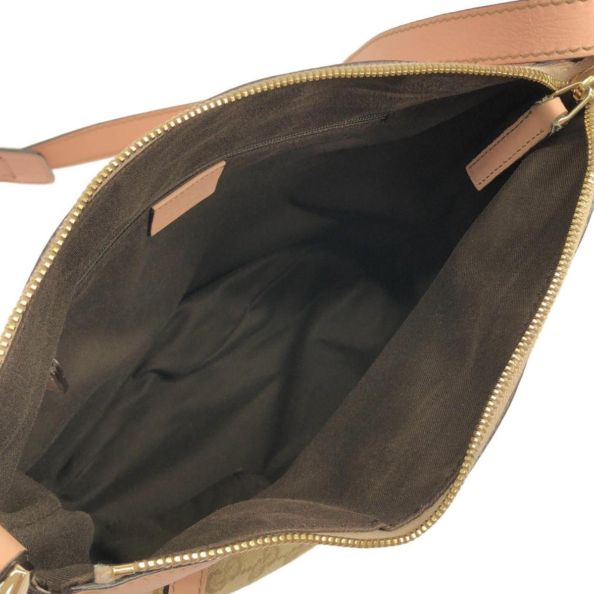Gucci Beige Brown Gg Canvas Shoulder Bag (Pre-Owned)