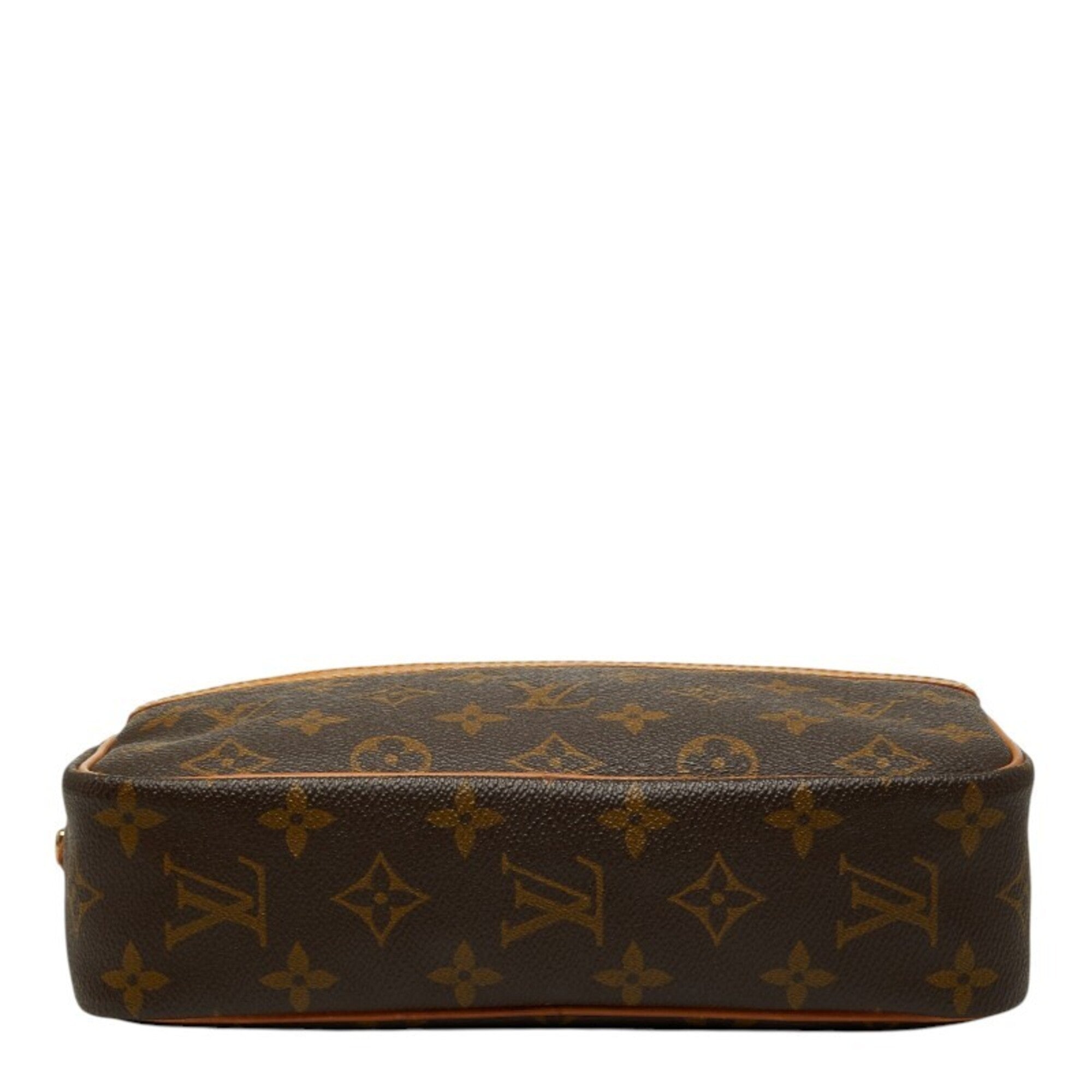 Louis Vuitton Brown Pvc Leather Clutch Bag (Pre-Owned)