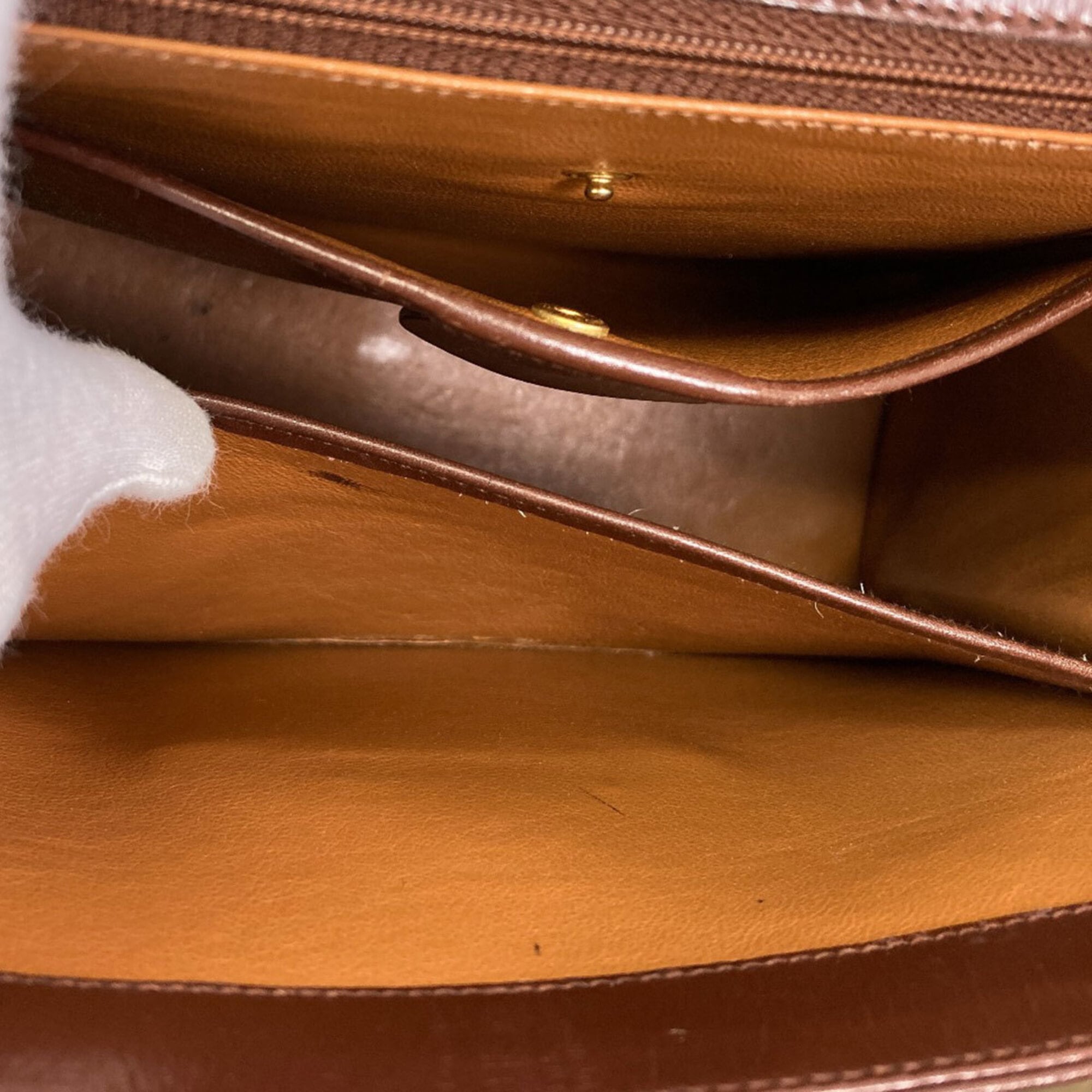 Gucci Brown Leather Handbag (Pre-Owned)