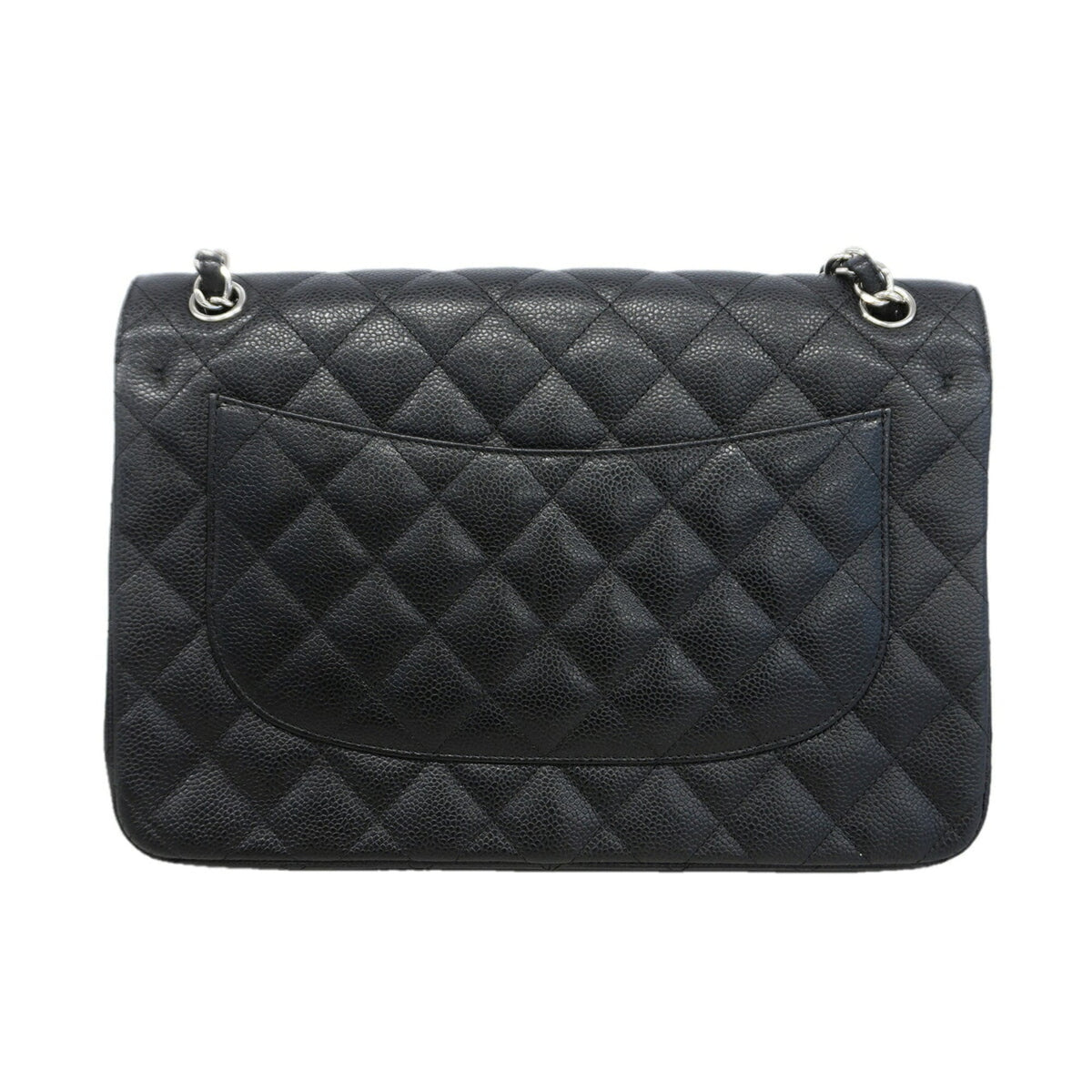 Chanel Black Grained Calfskin Shoulder Bag (Pre-Owned)