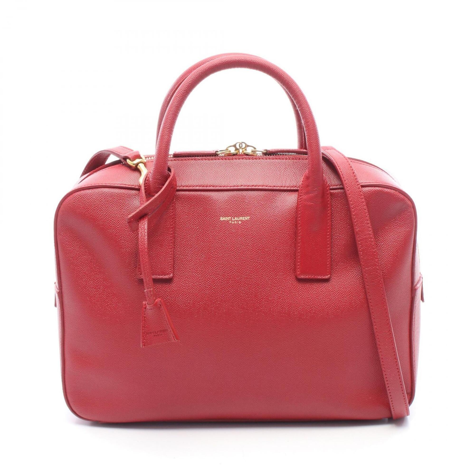 Yves Saint Laurent Red Color Leather Handbag (Pre-Owned)