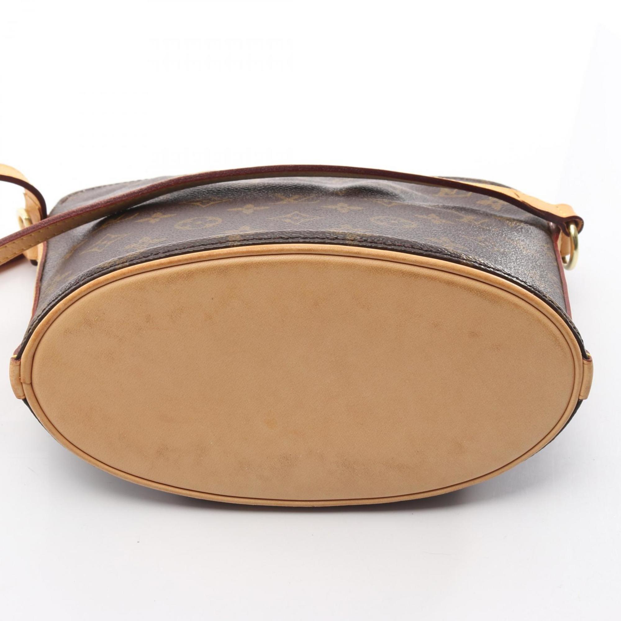 Louis Vuitton Brown Coated Canvas Leather Shoulder Bag (Pre-Owned)