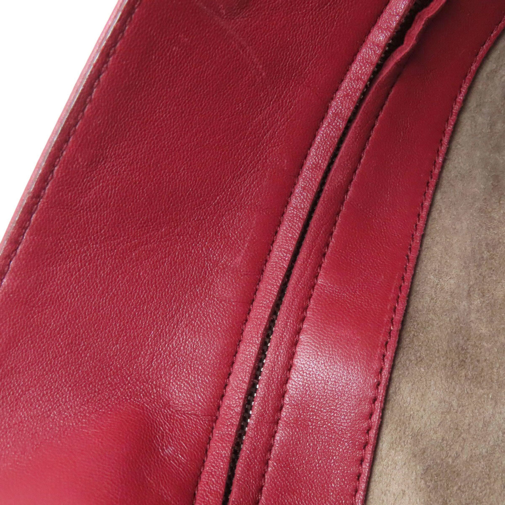 Bottega Veneta Red Color Leather Tote Bag (Pre-Owned)