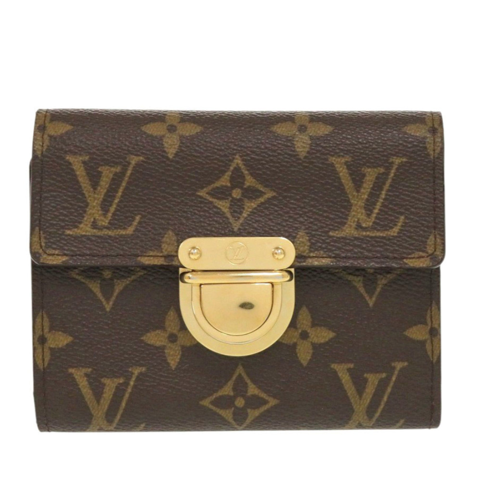 Louis Vuitton Brown Monogram Canvas Wallet (Tri-Fold) (Pre-Owned)