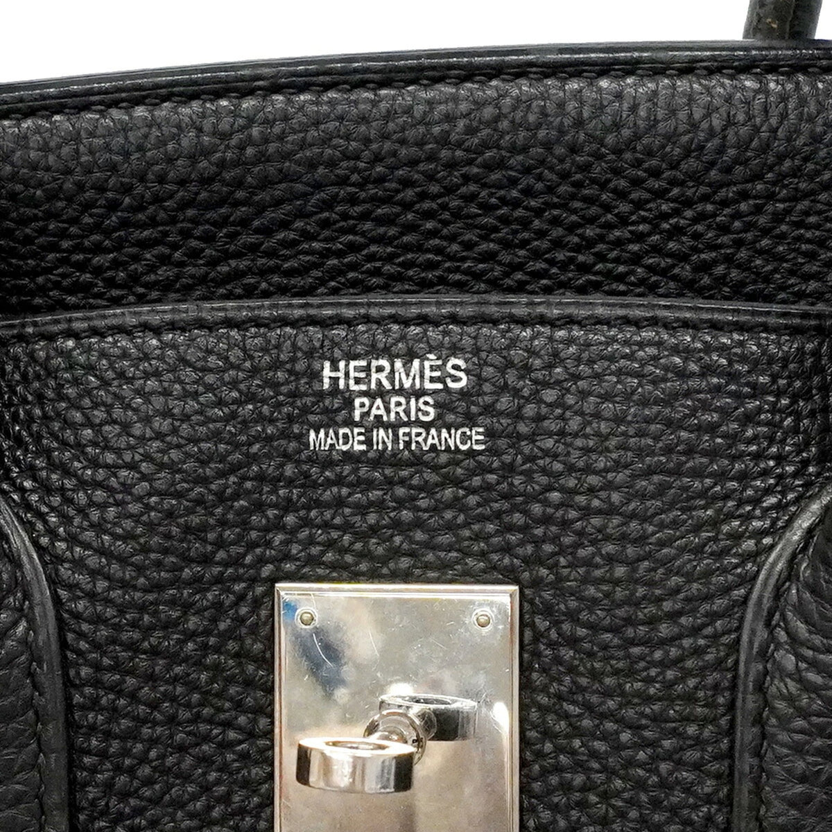 Hermes Black Togo Leather Handbag (Pre-Owned)