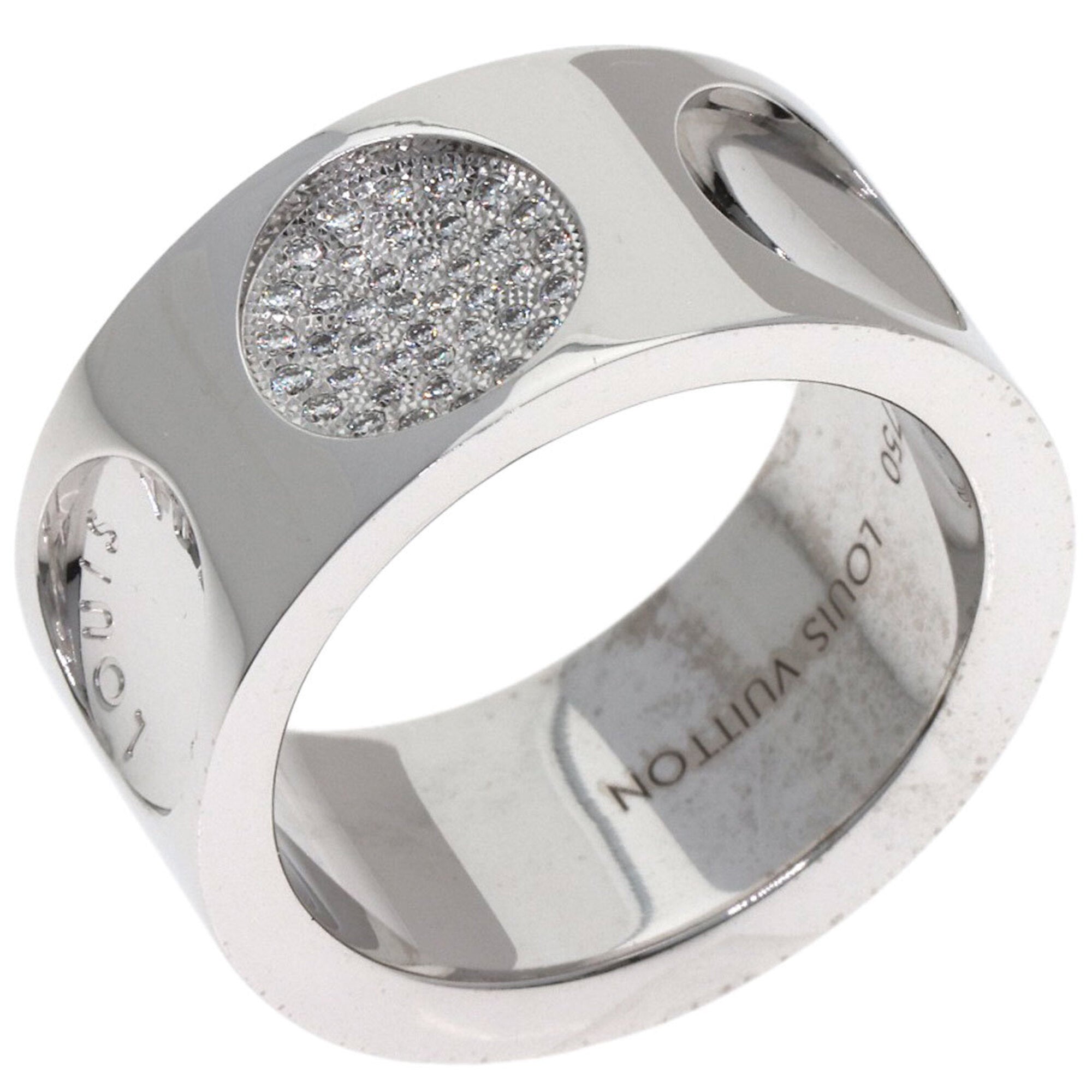Louis Vuitton White Gold White Gold (18K) Band Ring (Pre-Owned)