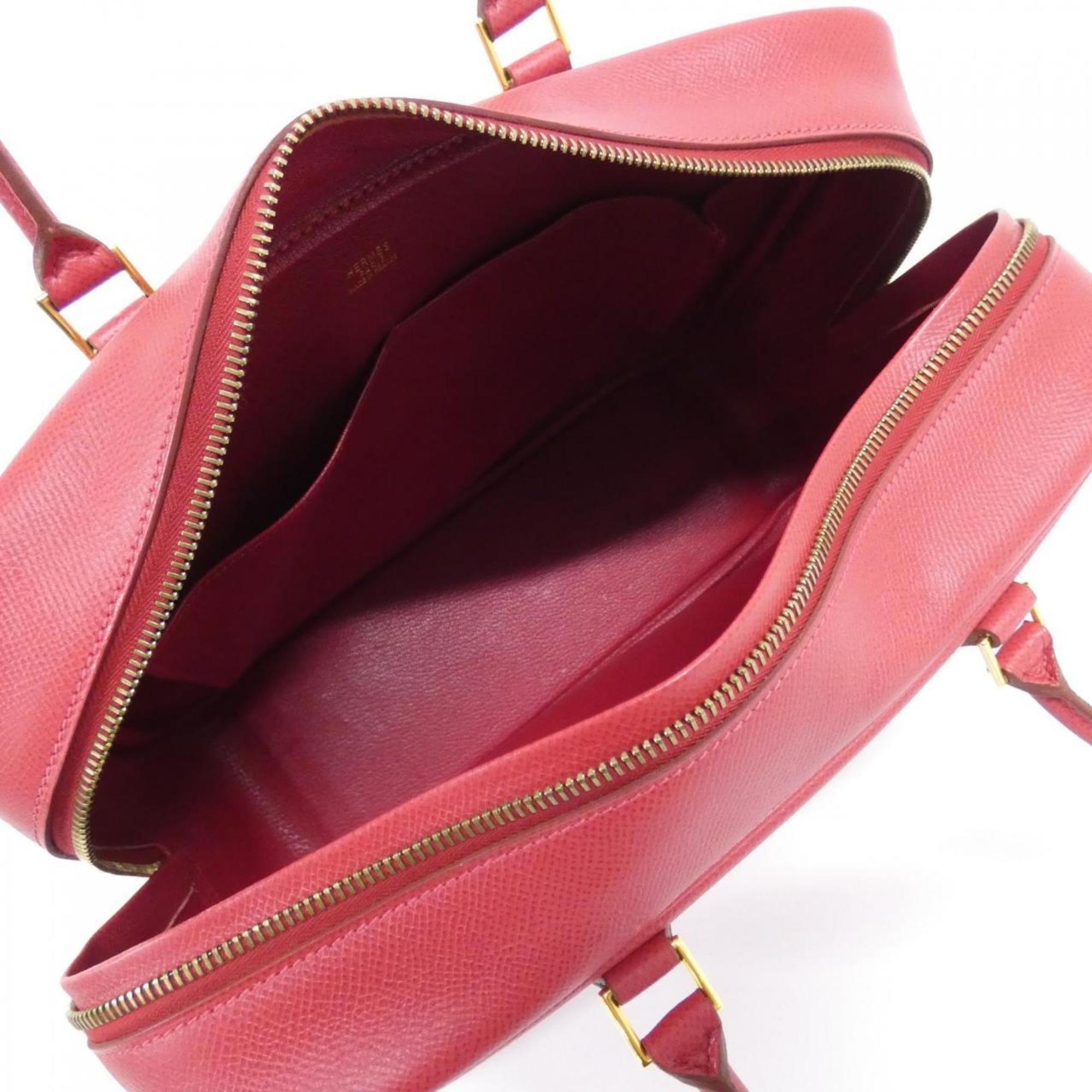 Hermes Rouge Vif Courchevel Leather Handbag (Pre-Owned)