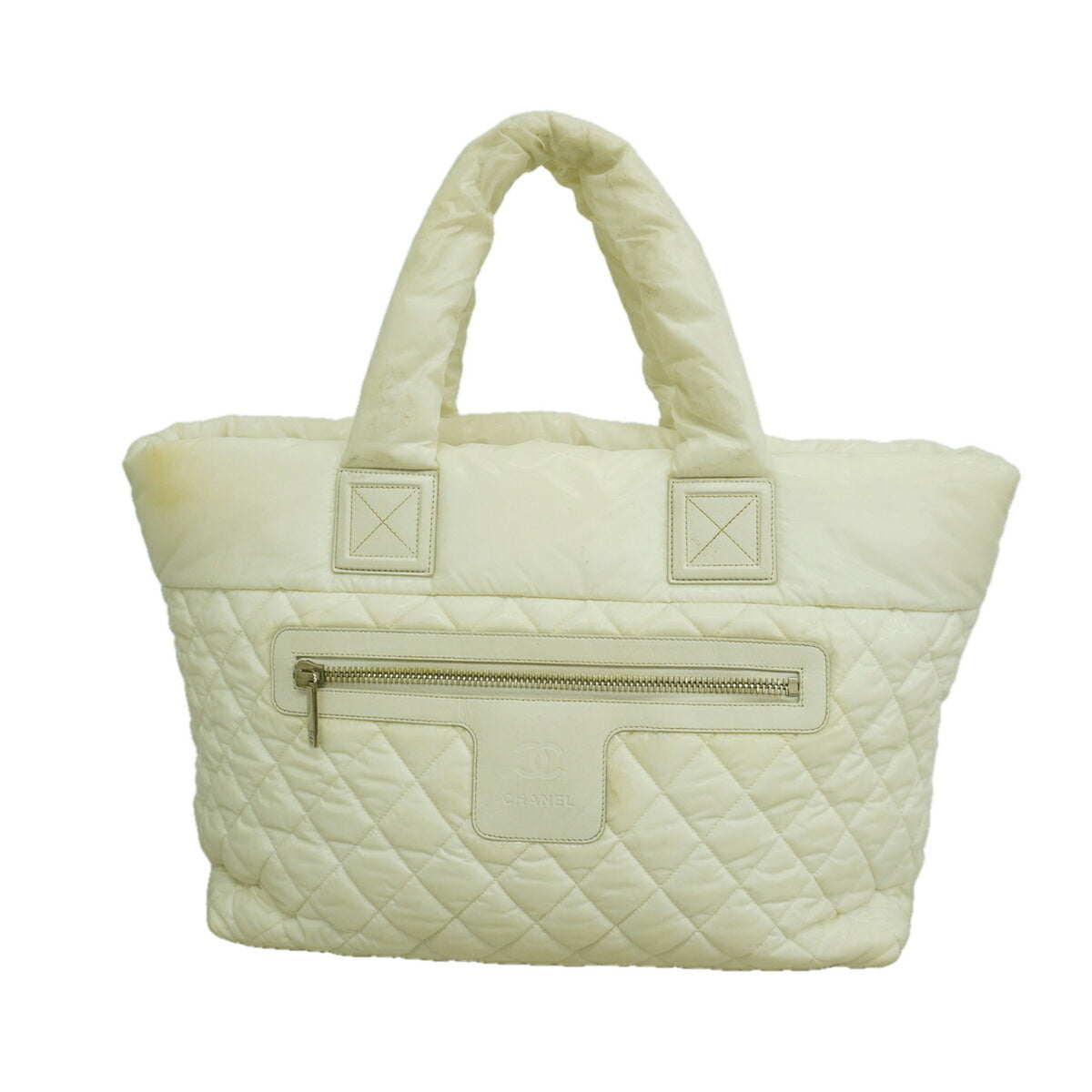 Chanel White Nylon Tote Bag (Pre-Owned)