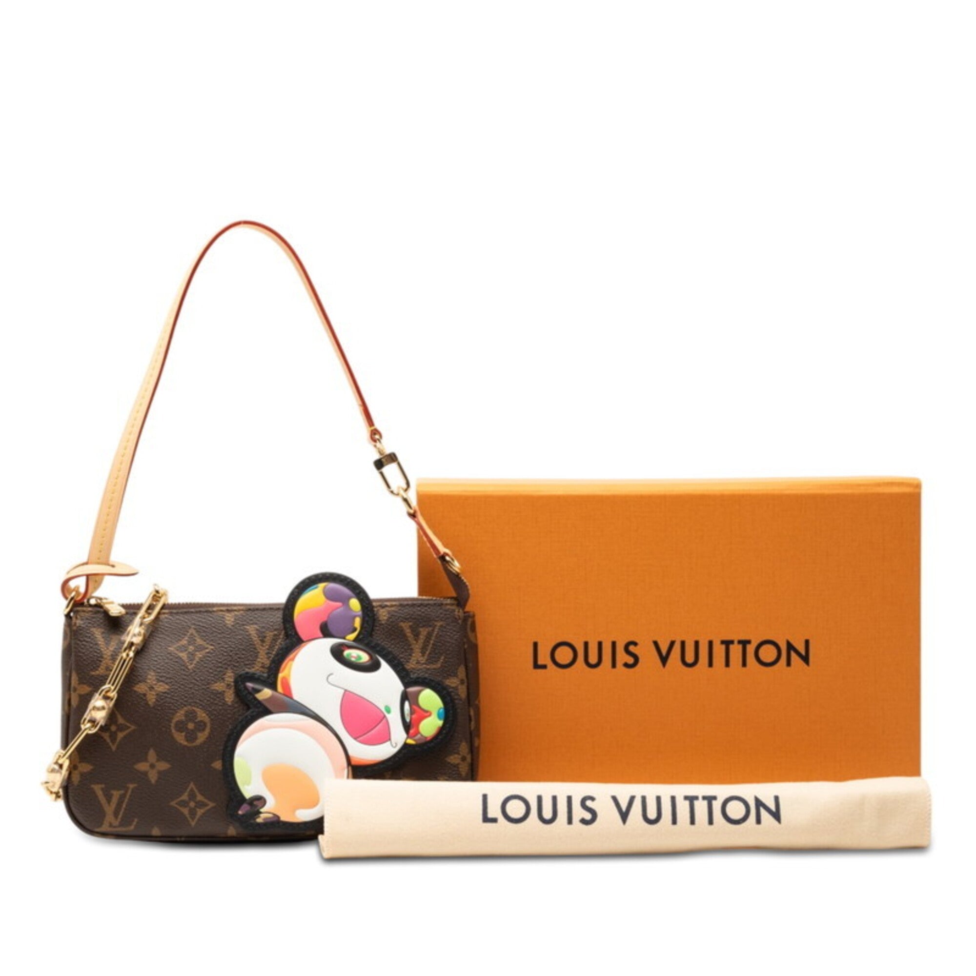 Louis Vuitton Monogram Panda Brown Pvc Leather Handbag Pochette (Pre-Owned)