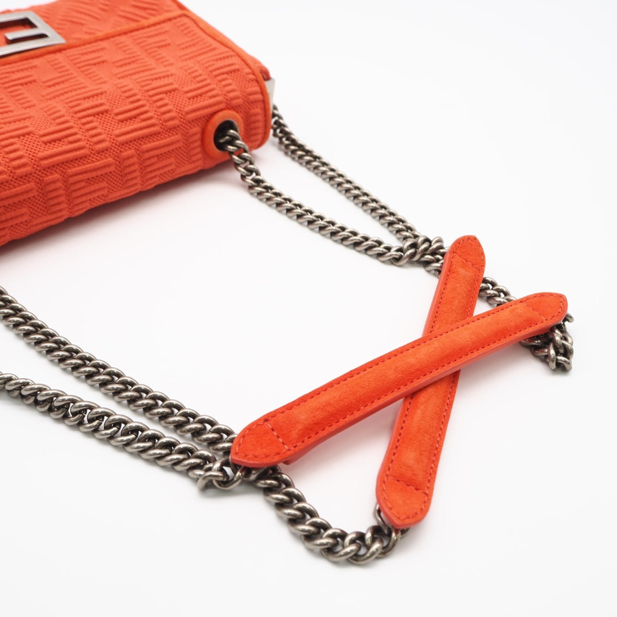 Fendi Orange Canvas Shoulder Bag (Pre-Owned)