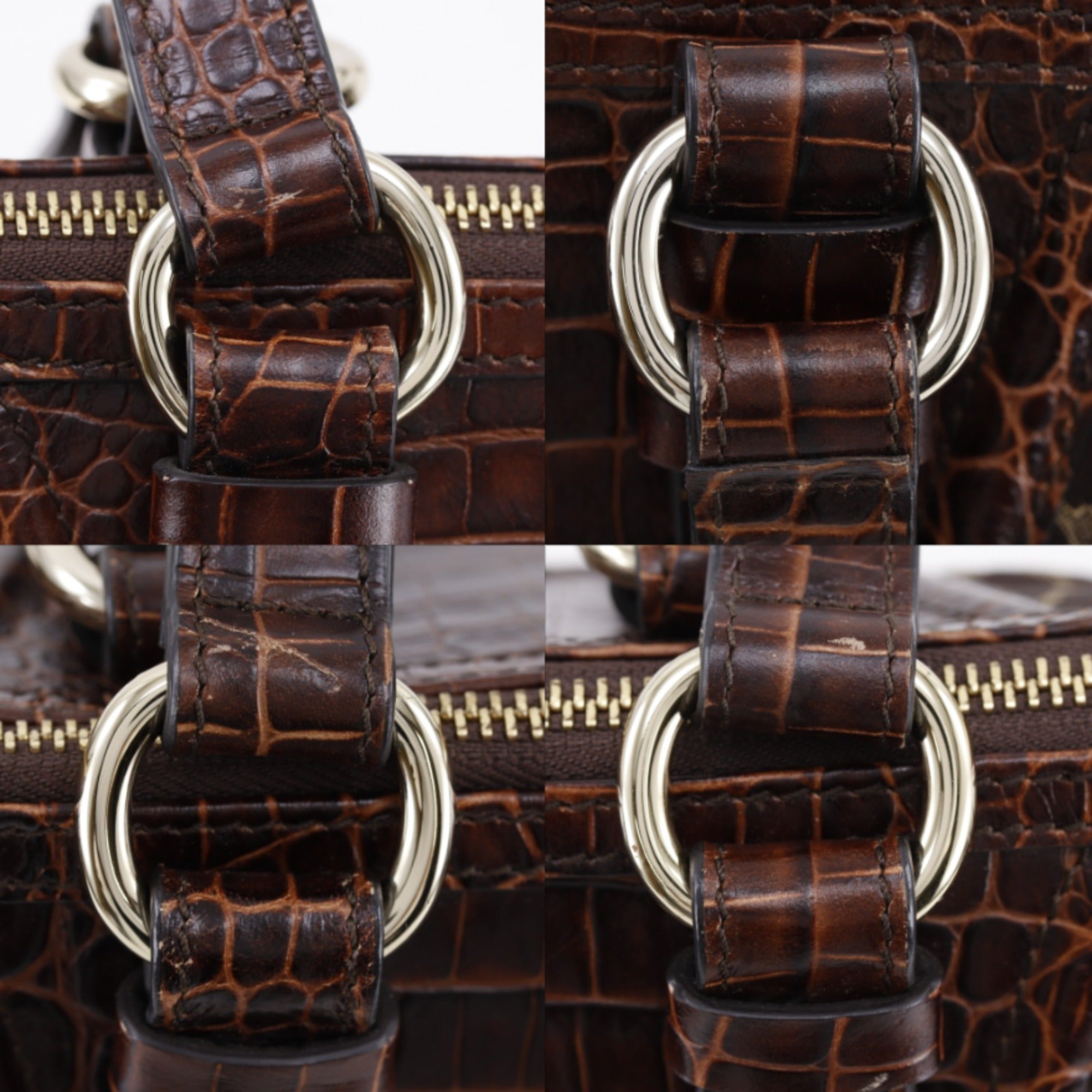 Celine Brown Nylon Canvas Leather Tote Bag (Pre-Owned)