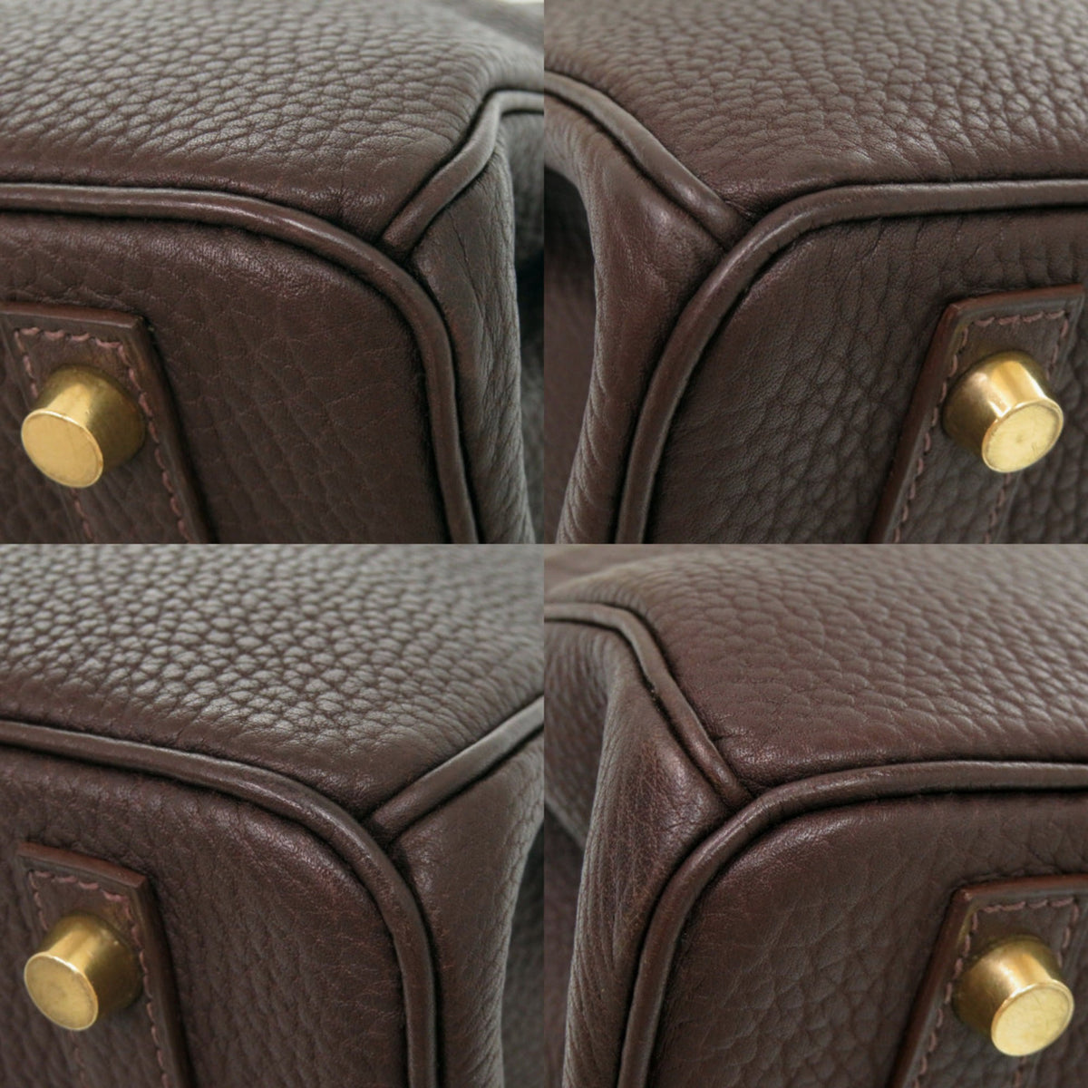 Hermes Chocolat Togo Leather Handbag (Pre-Owned)