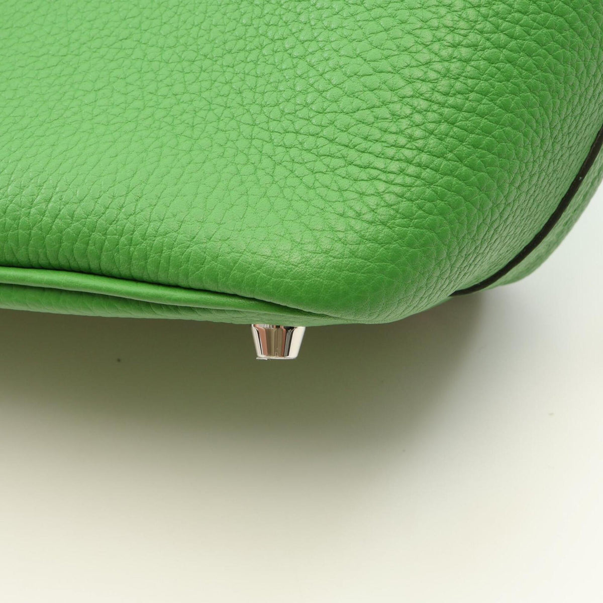 Hermes Blue Green Taurillon Clemence Leather Leather Handbag (Pre-Owned)