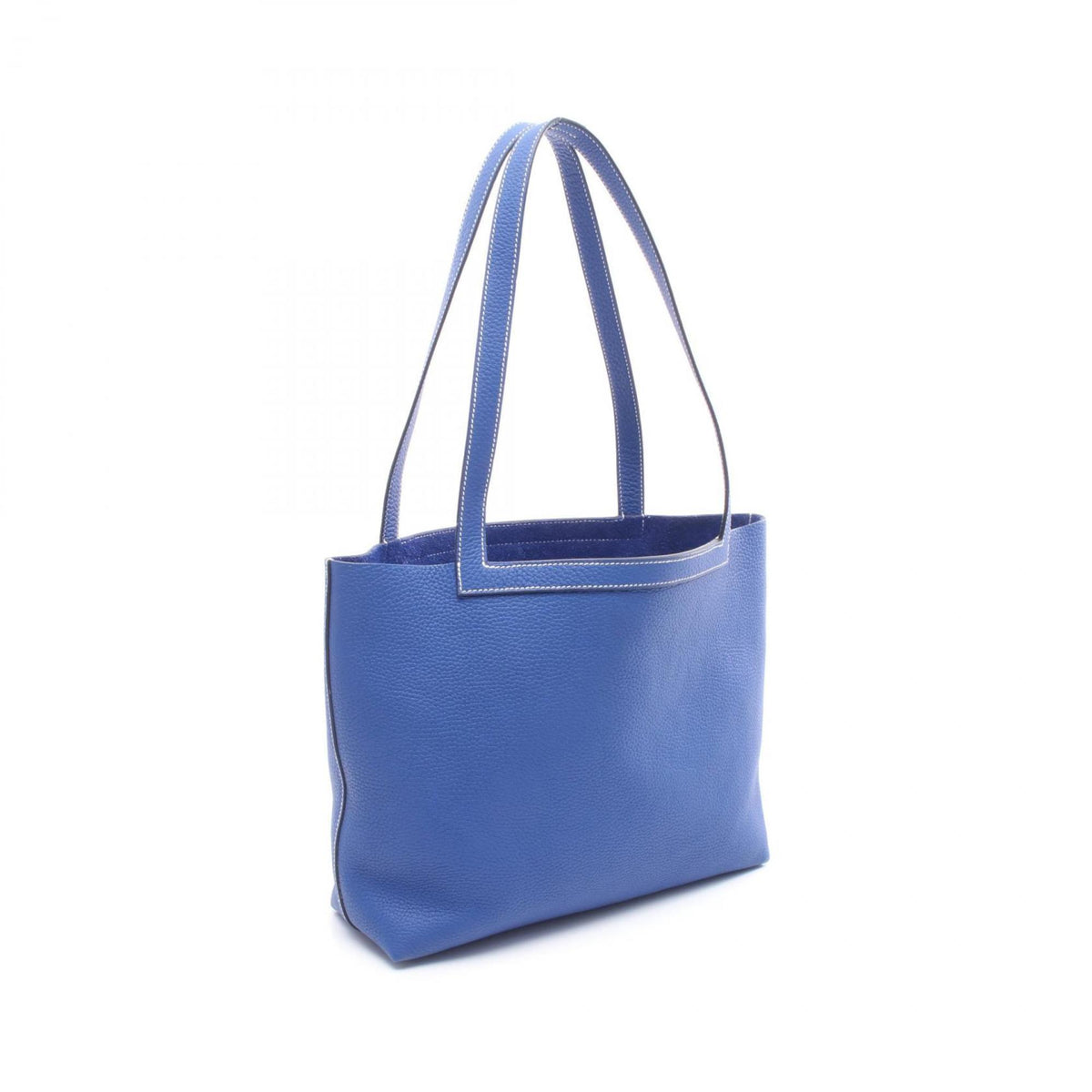 Hermes Blue Taurillon Clemence Leather Tote Bag (Pre-Owned)
