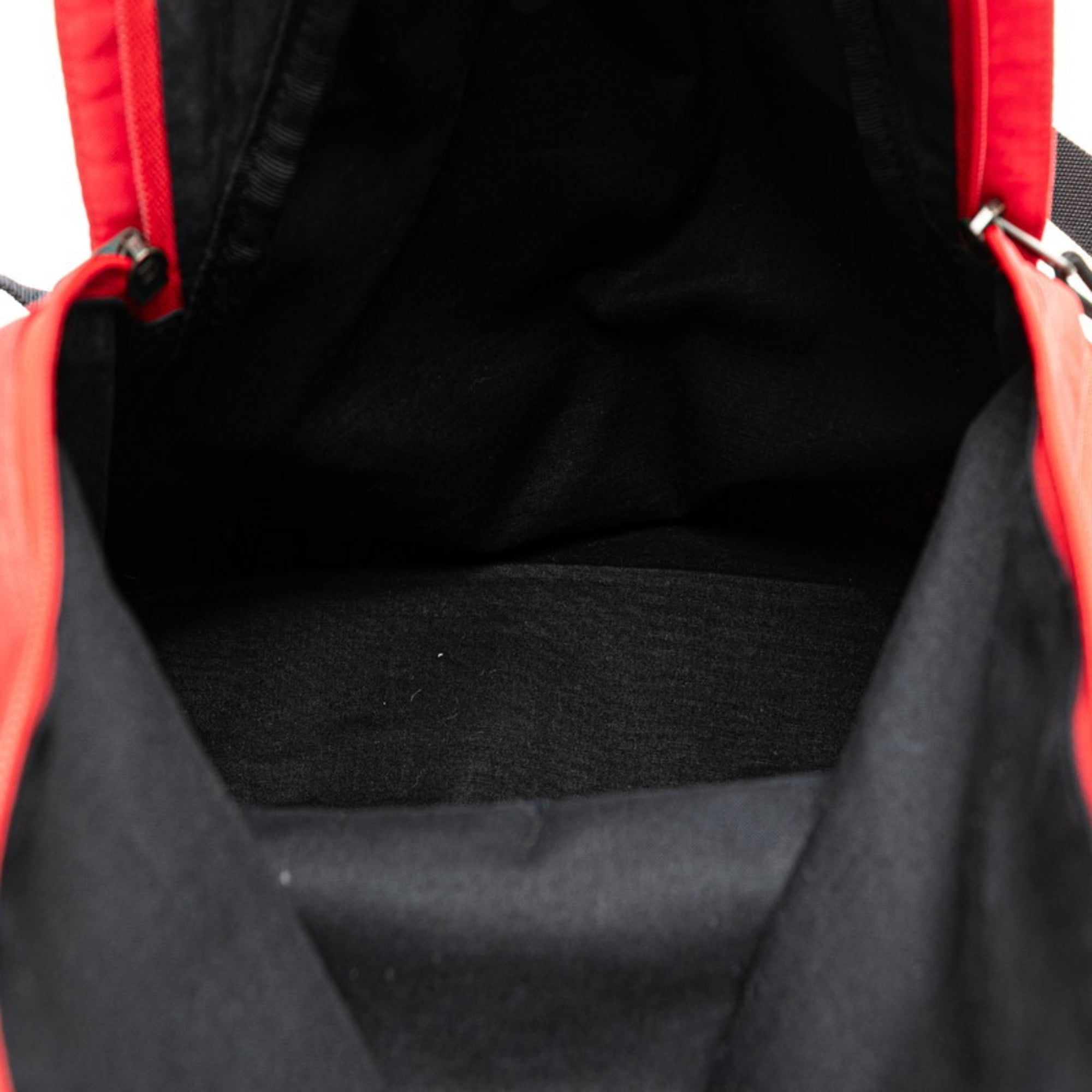 Balenciaga Red Color Nylon Canvas Backpack (Pre-Owned)