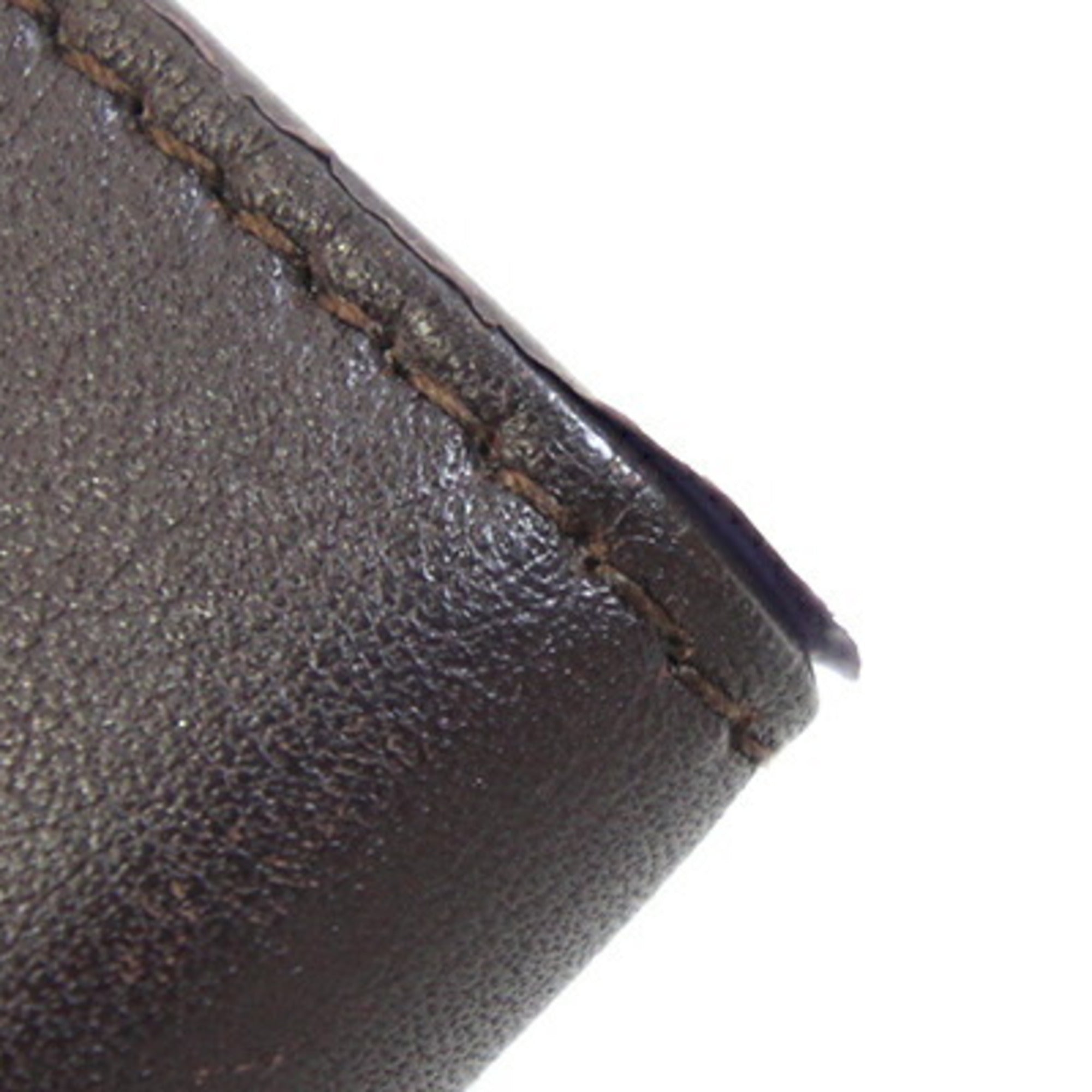 Saint Laurent Black Dark Brown Leather Wallet (Tri-Fold) (Pre-Owned)