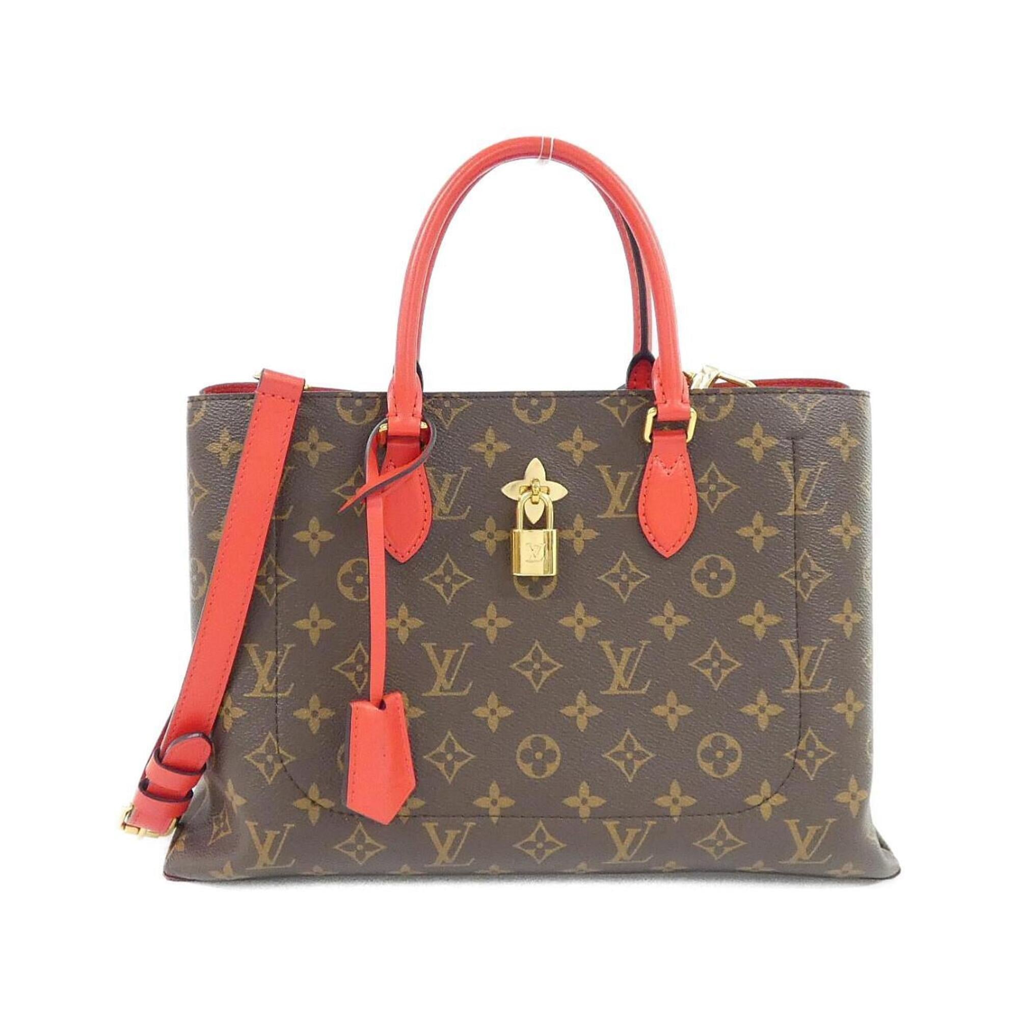 Louis Vuitton Monogram Coquelicots Marron Coated Canvas Handbag (Pre-Owned)