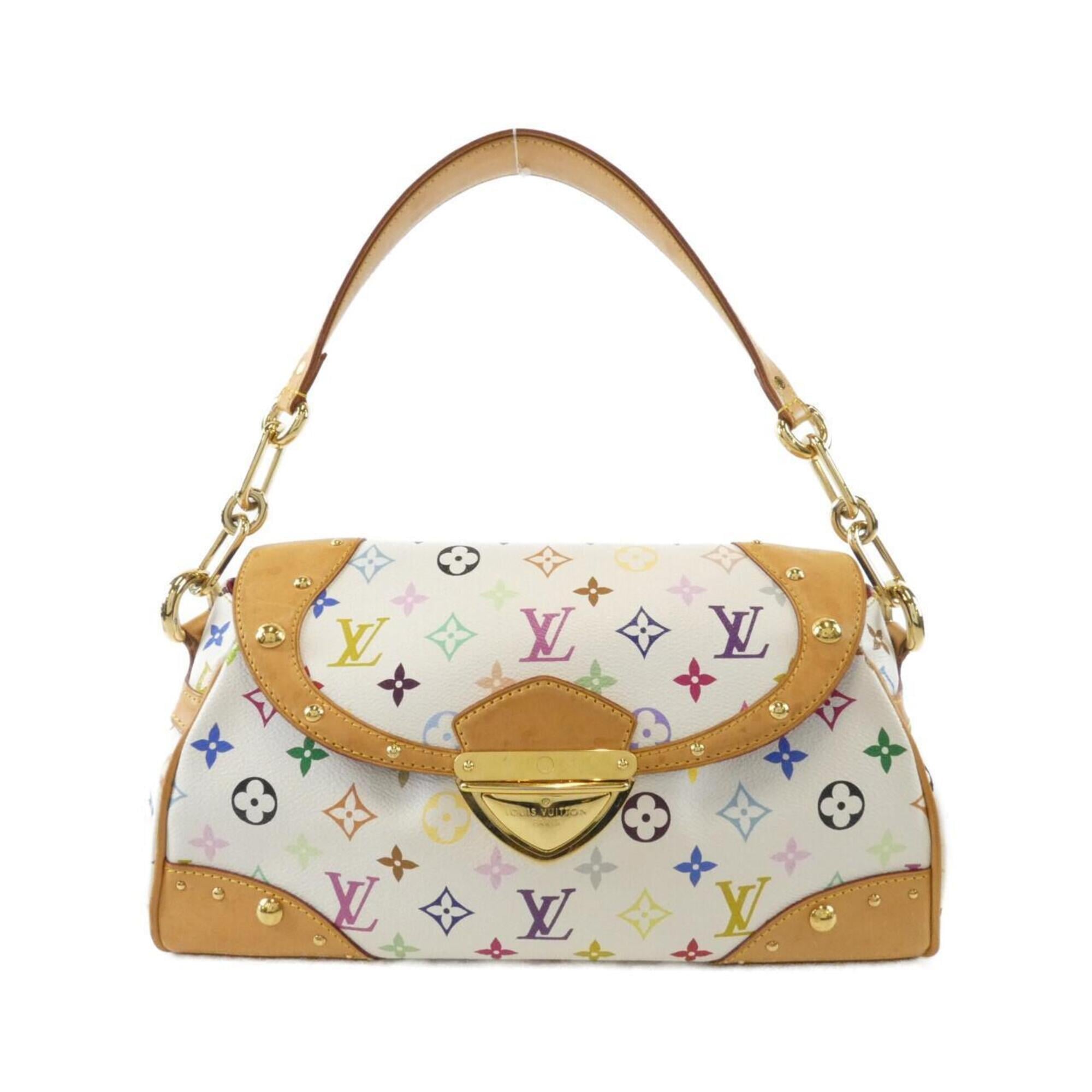 Louis Vuitton Multi-Color White Coated Canvas Shoulder Bag (Pre-Owned)