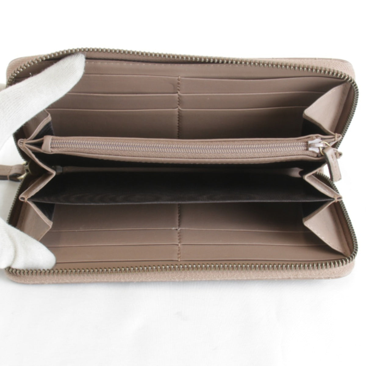 Gucci Brown Leather Long Wallet (Bi-Fold) (Pre-Owned)