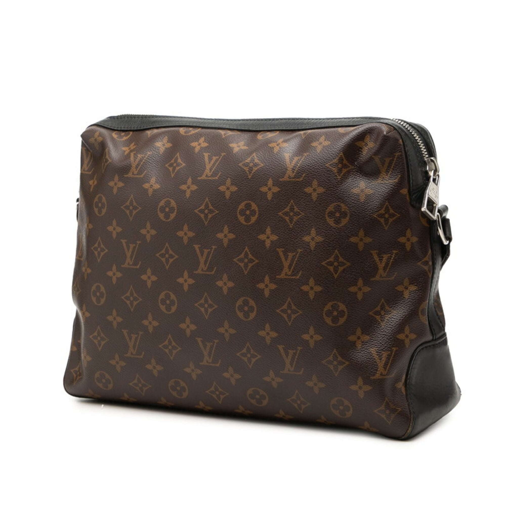 Louis Vuitton Black Brown Monogram Macassar Pvc Leather Shoulder Bag (Pre-Owned)