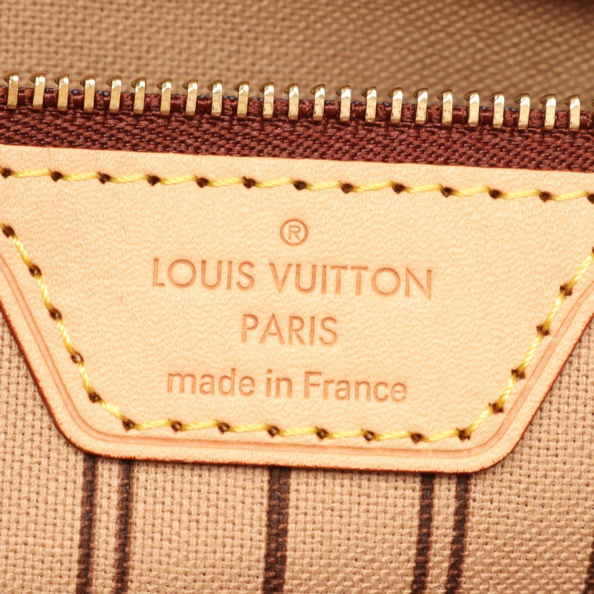 Louis Vuitton Brown Coated Canvas Leather Handbag Tote Bag (Pre-Owned)