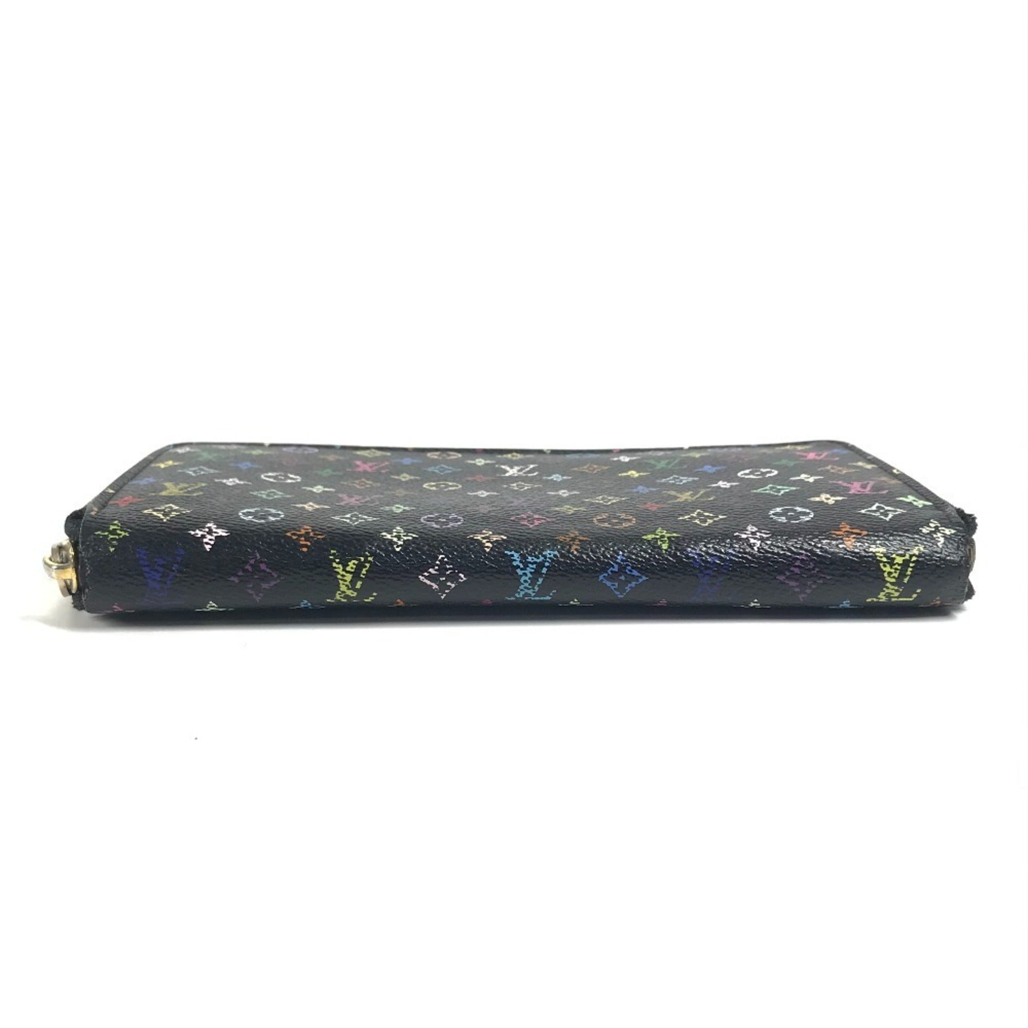 Louis Vuitton Black Multi-Color Noir Monogram Multicolore Canvas Long Wallet (Bi-Fold) (Pre-Owned)