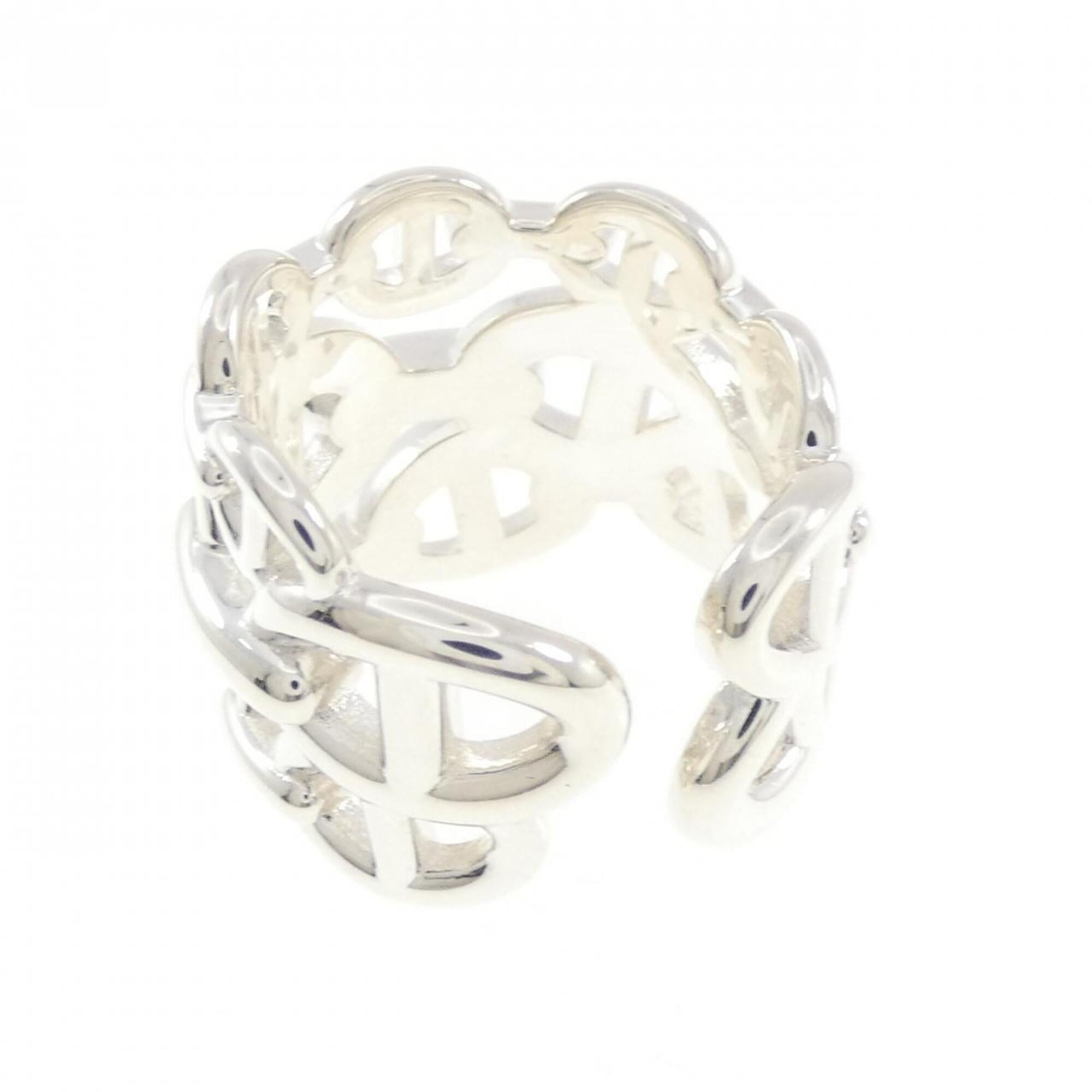 Hermes Chaine D'ancre Silver 925 Band Ring (Pre-Owned)