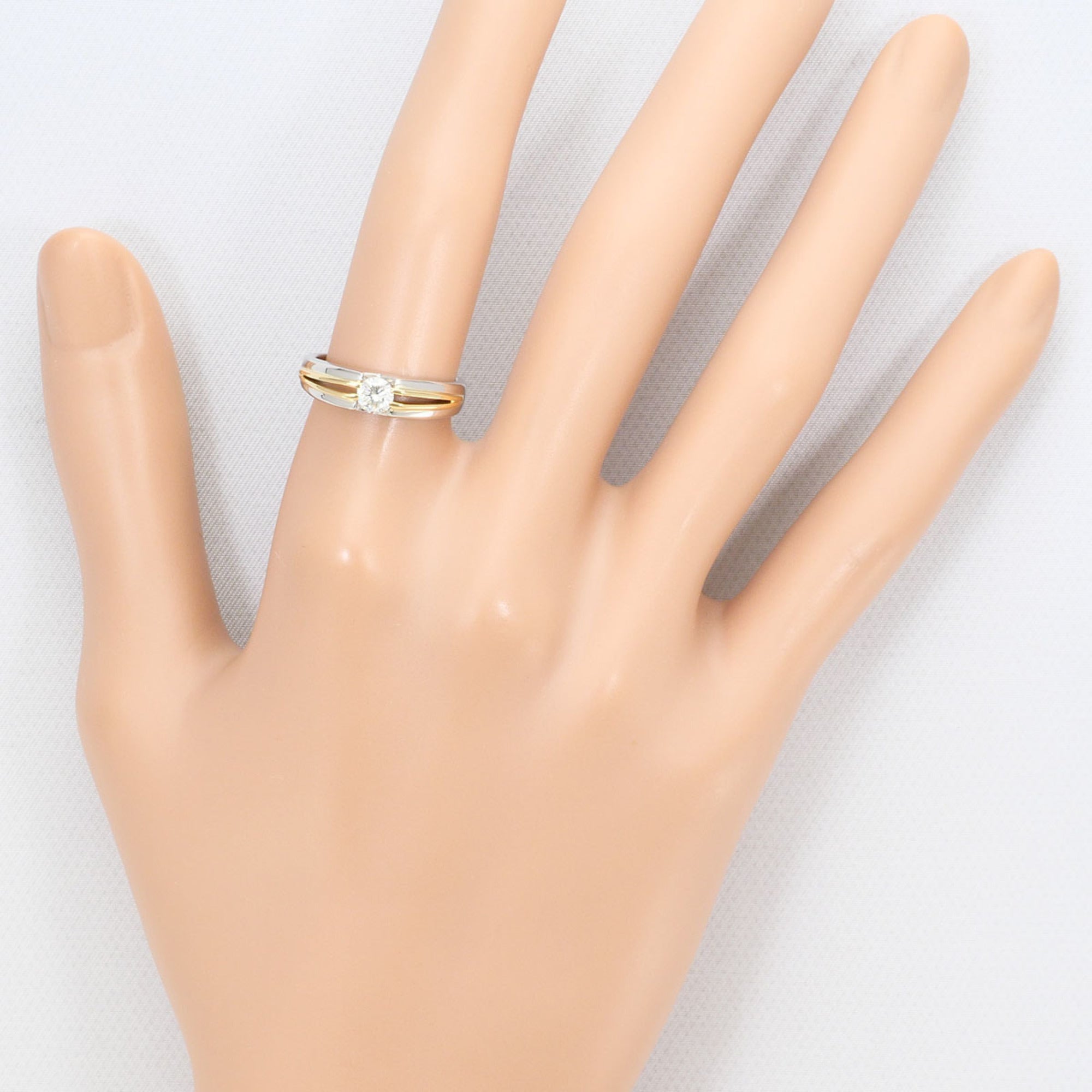 Unbranded Platinum Yellow Gold Yellow Gold (18K) Platinum 900 Band Ring (Pre-Owned)