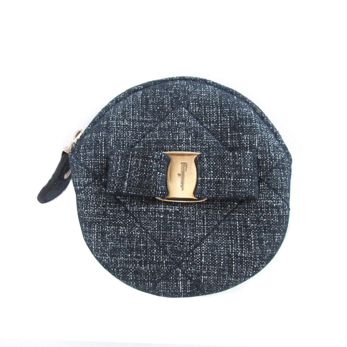 Salvatore Ferragamo Blue Cotton Coin Purse/Coin Case (Pre-Owned)