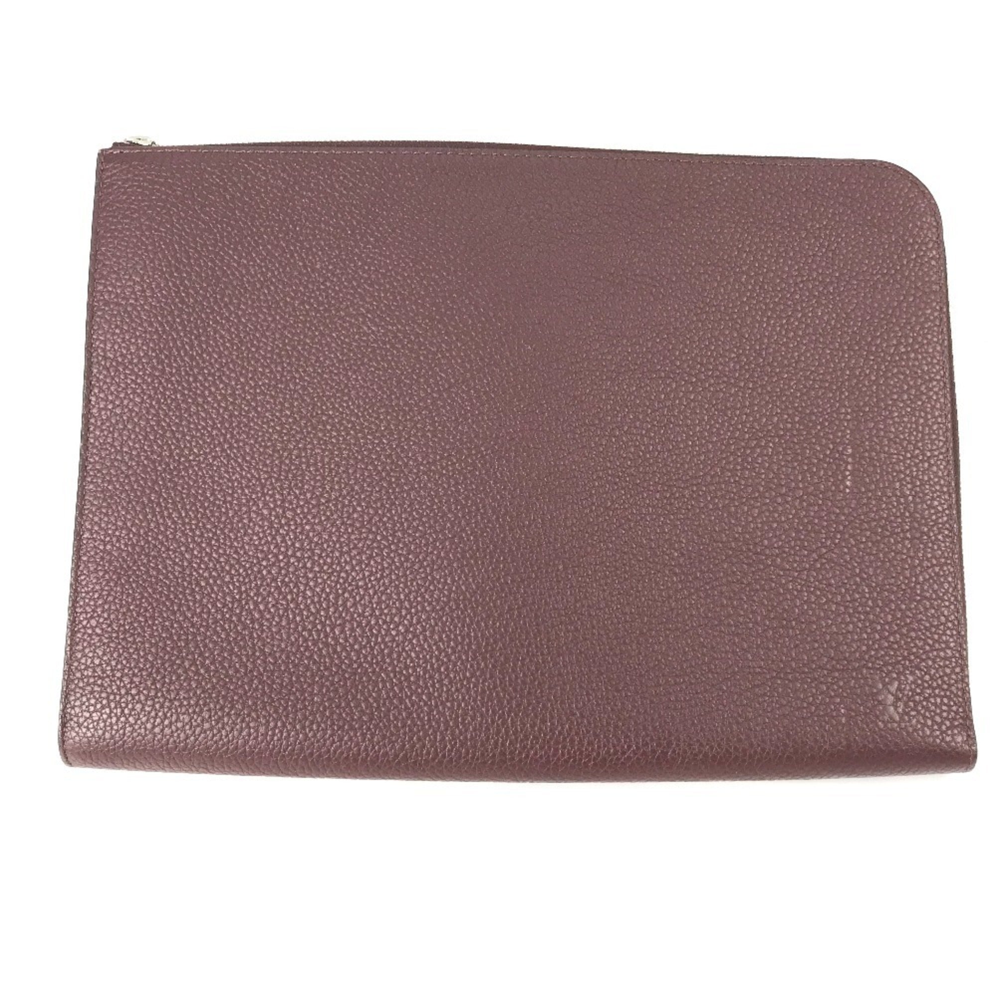 Louis Vuitton Brown Leather Clutch Bag Pochette (Pre-Owned)