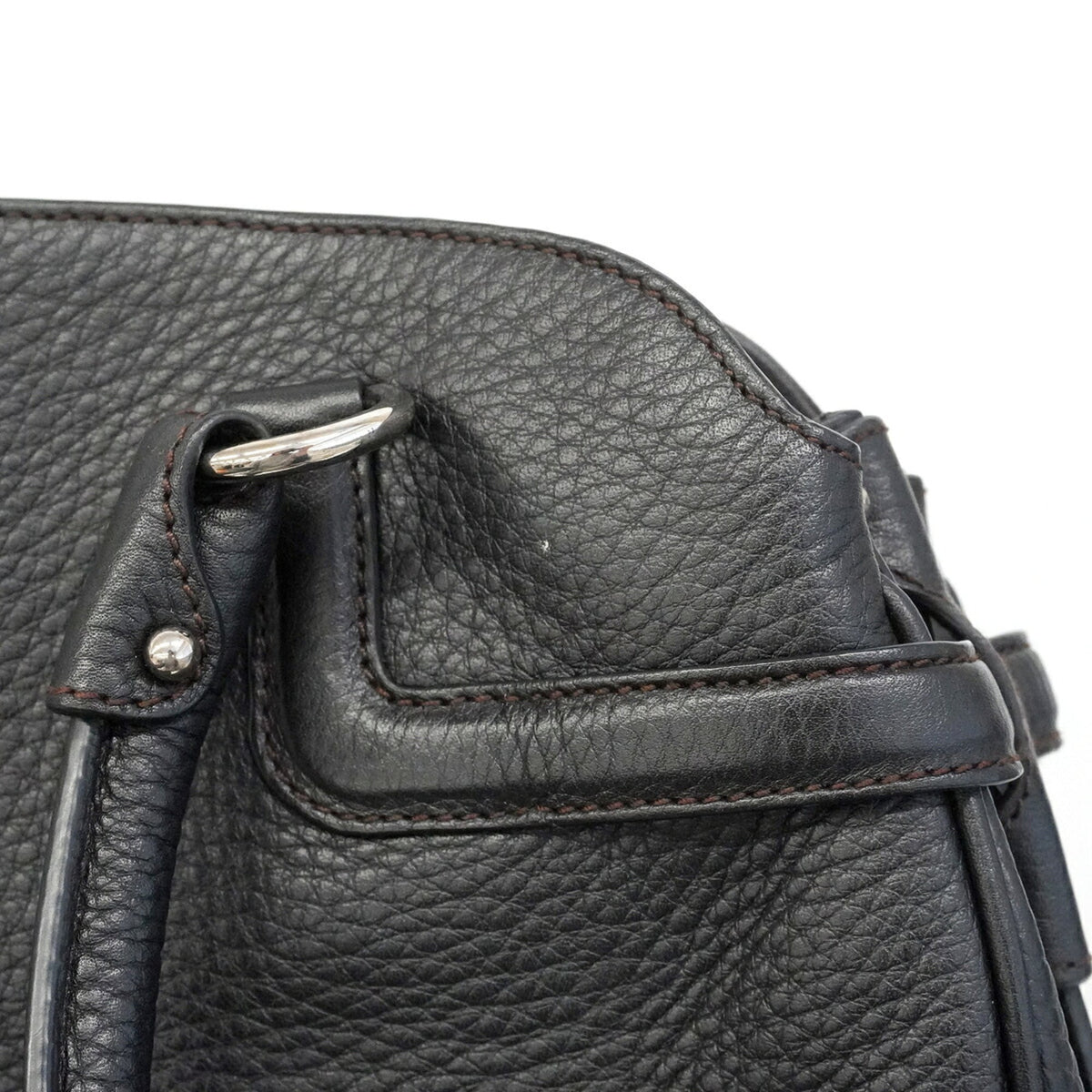 Salvatore Ferragamo Black Leather Handbag (Pre-Owned)