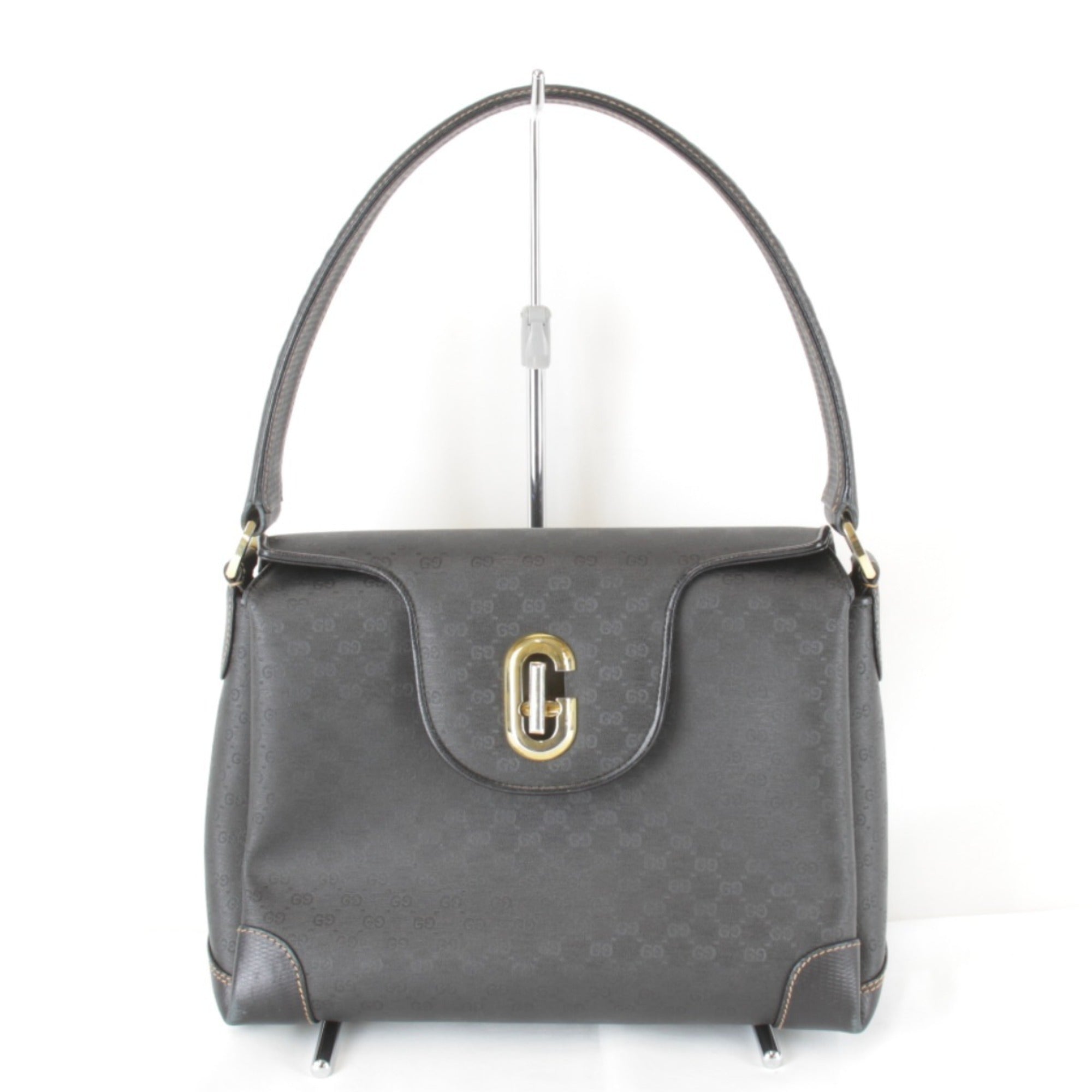 Gucci Microguccissima Black Micro Gg Leather Shoulder Bag (Pre-Owned)