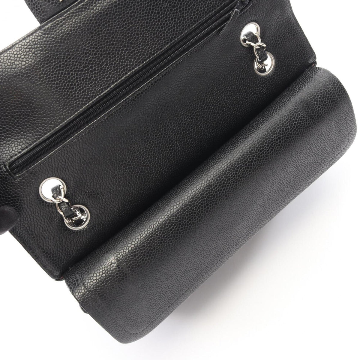 Chanel Black Grained Calfskin Handbag Shoulder Bag (Pre-Owned)
