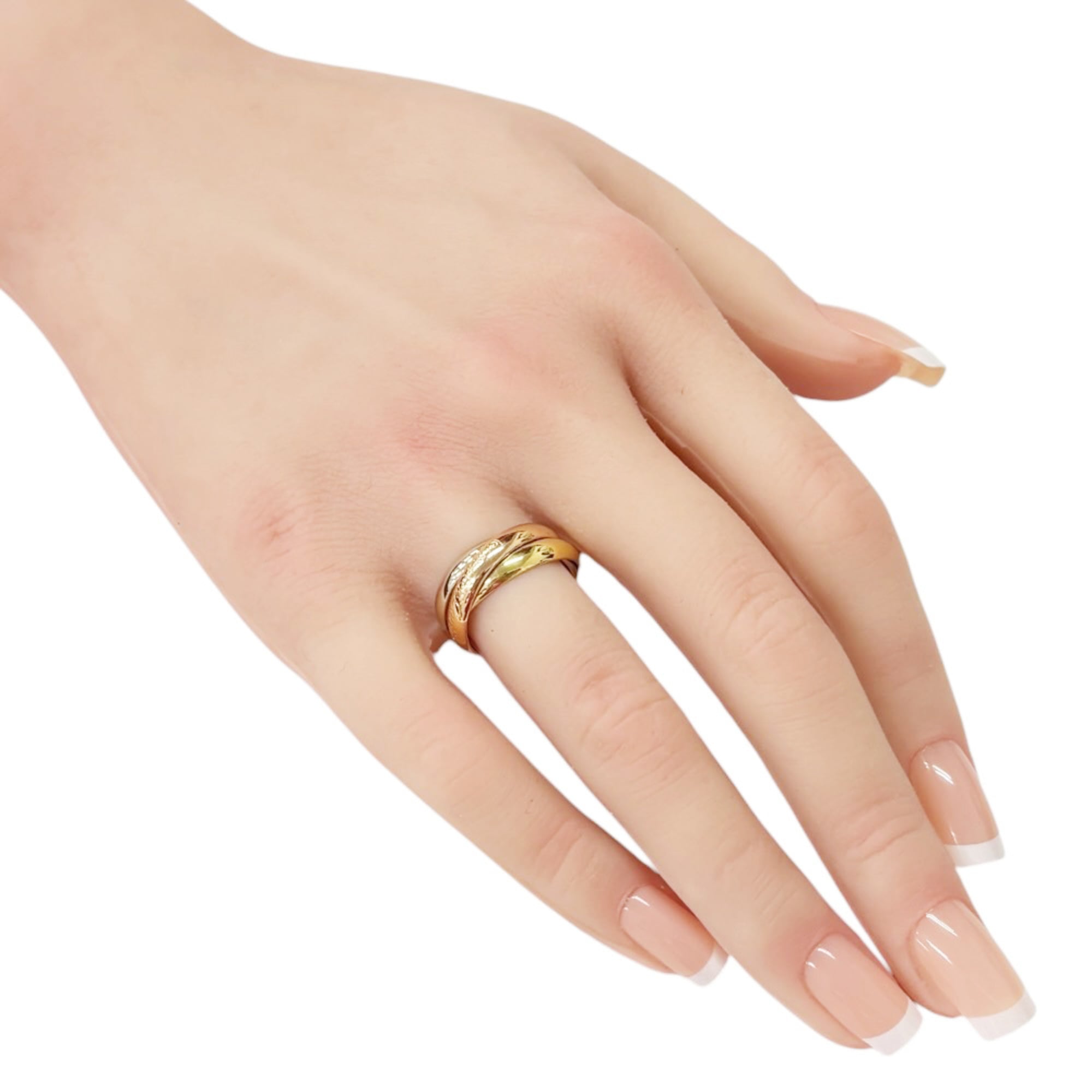 Cartier Pink Gold White Gold Yellow Gold Yellow Gold (18K) Pink Gold (18K) White Gold (18K) Band Ring (Pre-Owned)