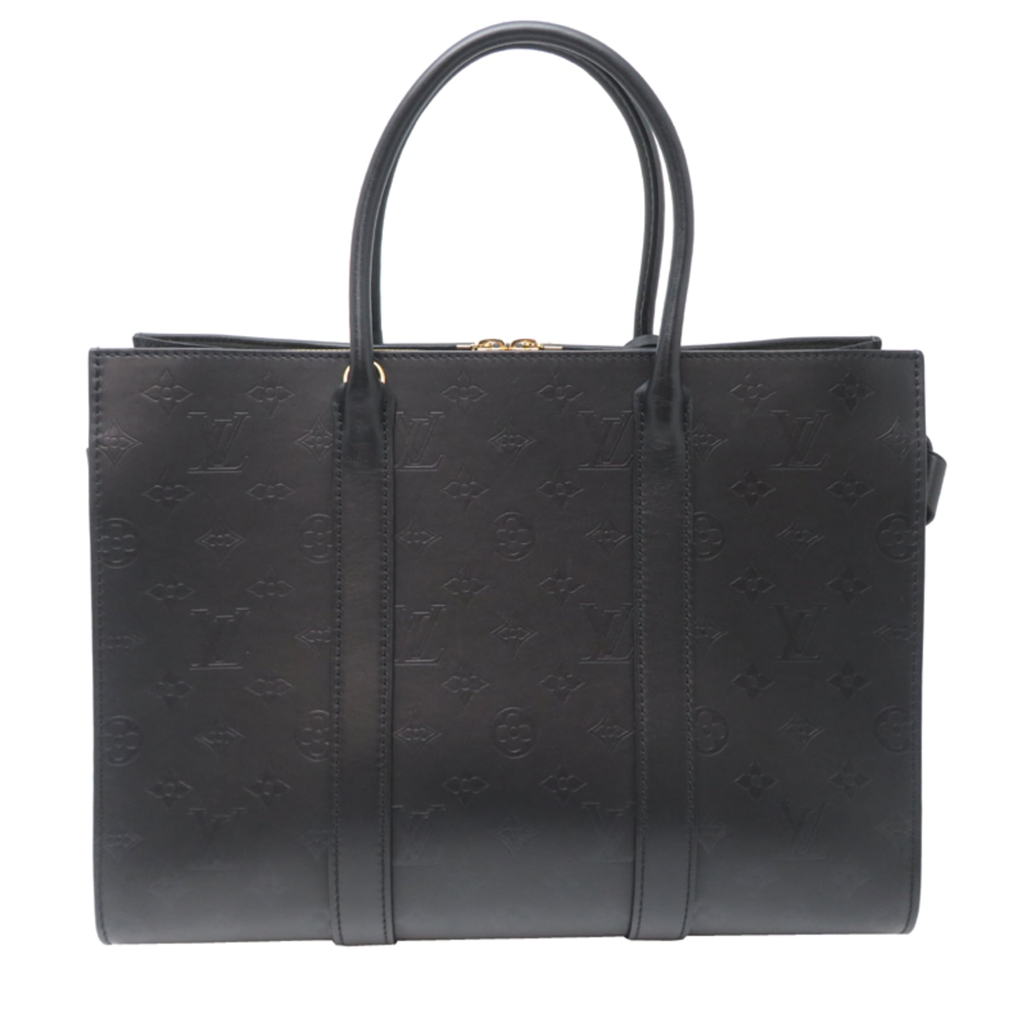 Louis Vuitton Black Noir Monogram Shadow Handbag (Pre-Owned)